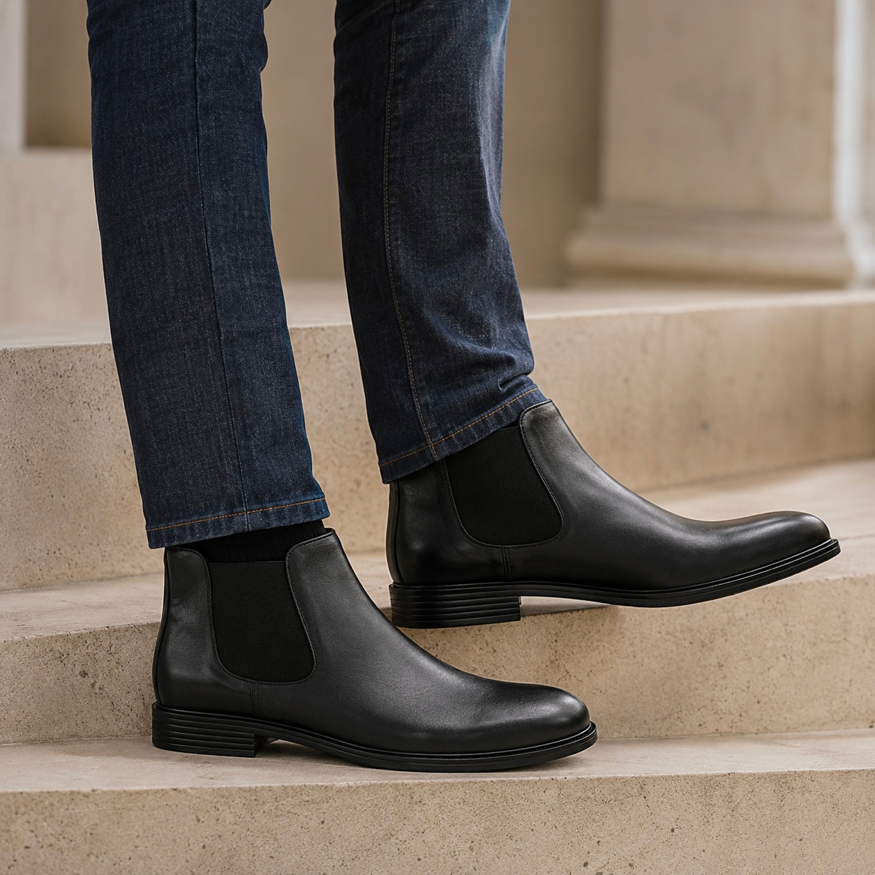 Chelsea Platinum Leather Boots - The Heels India