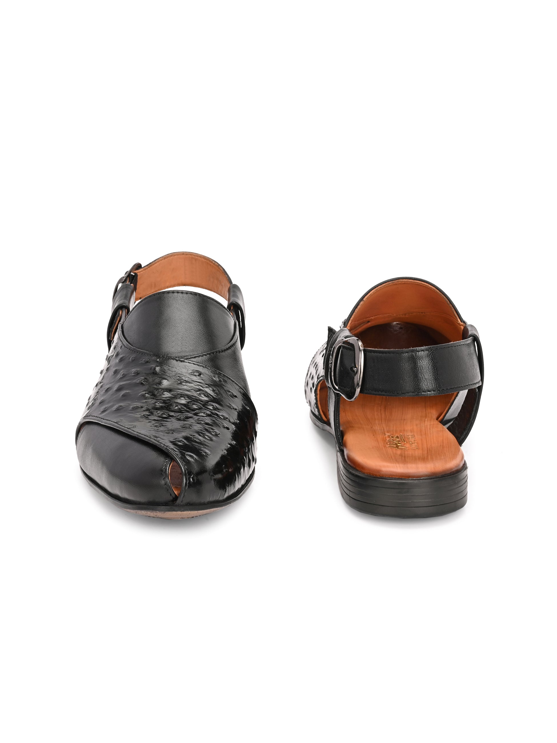 Zafran Ethnic Leather Peshawari Sandals