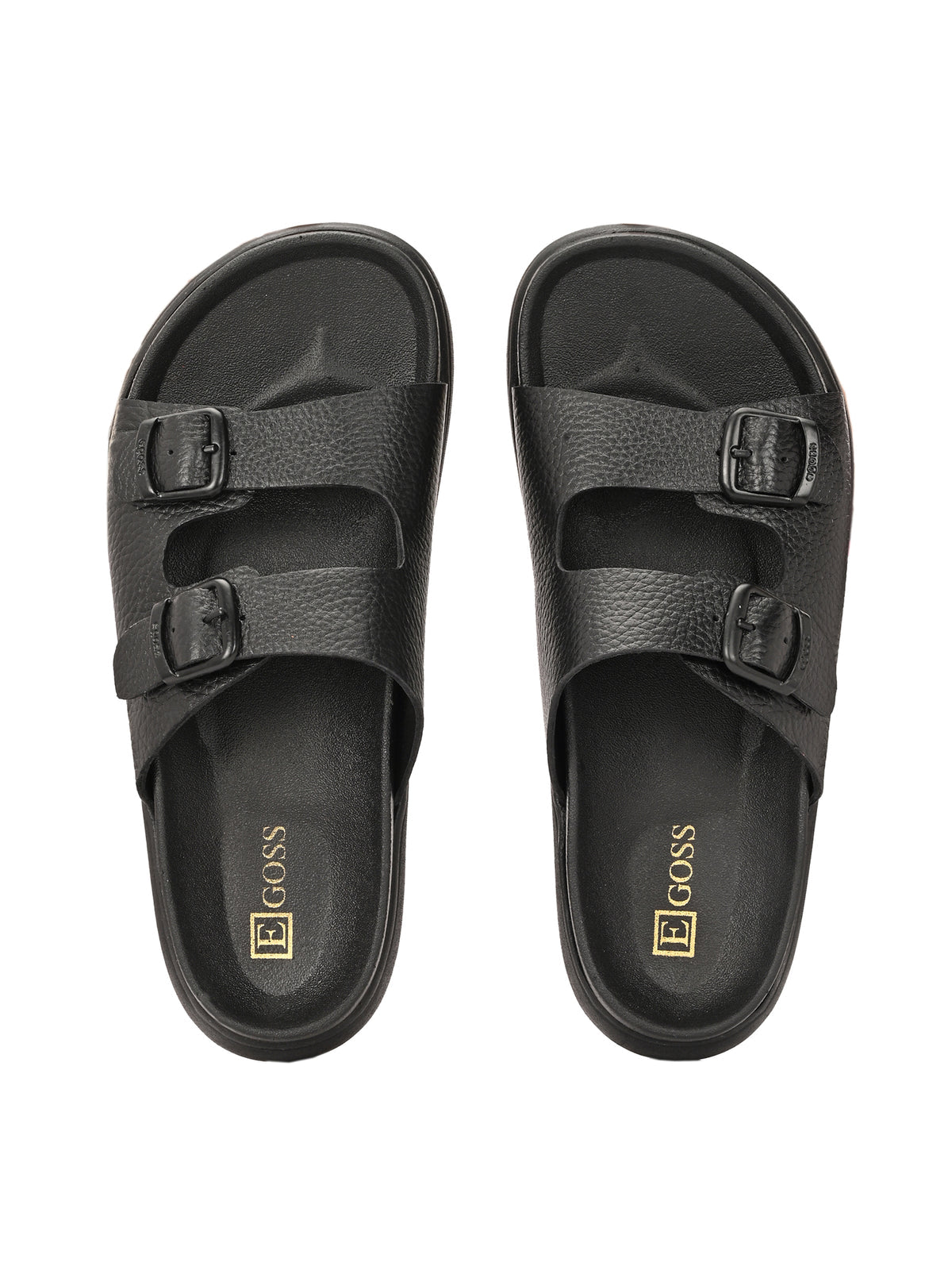 Kai Double Strap Leather Sliders