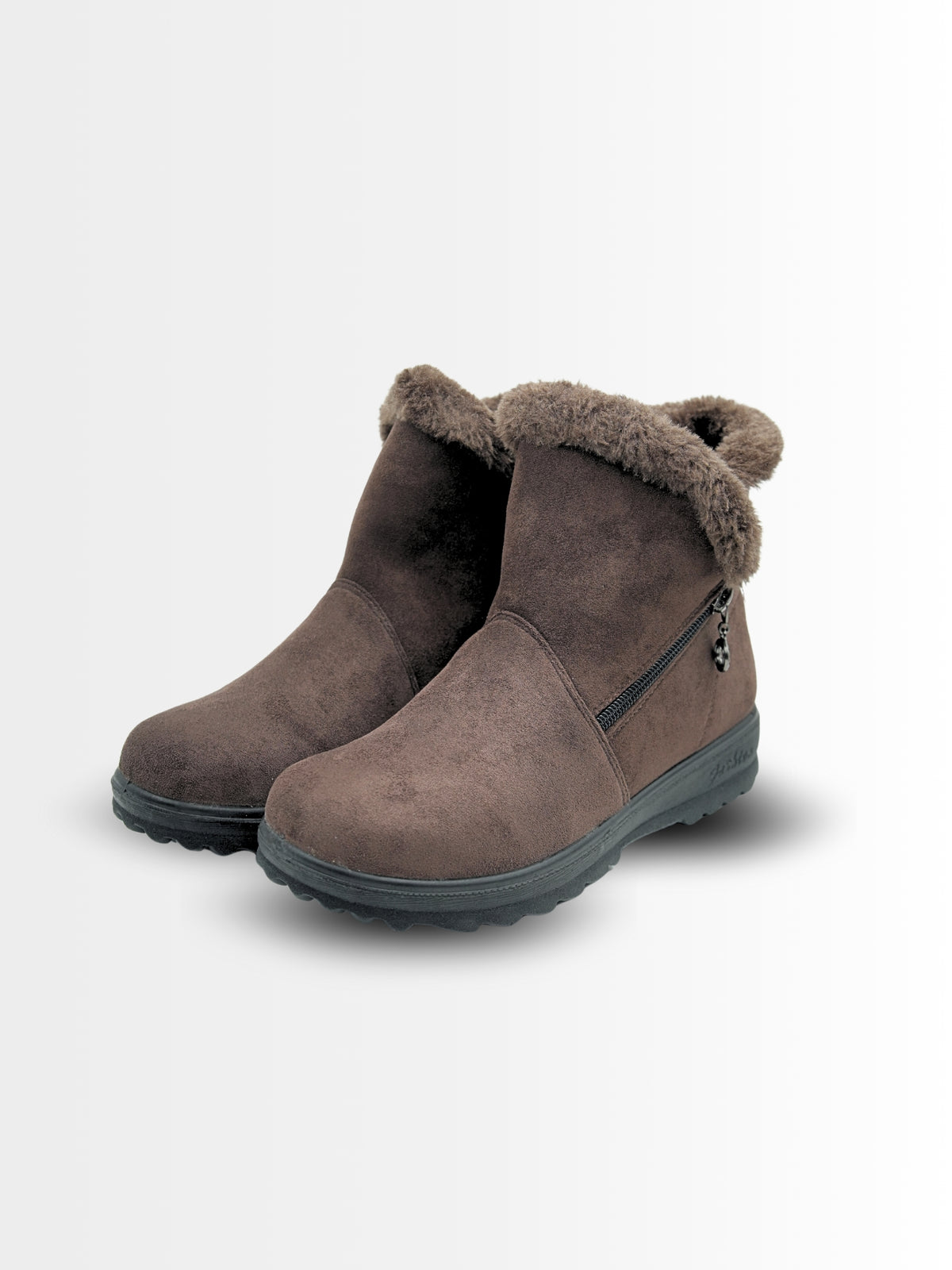 Savanna Suede Ankle Fur Boots - The Heels India