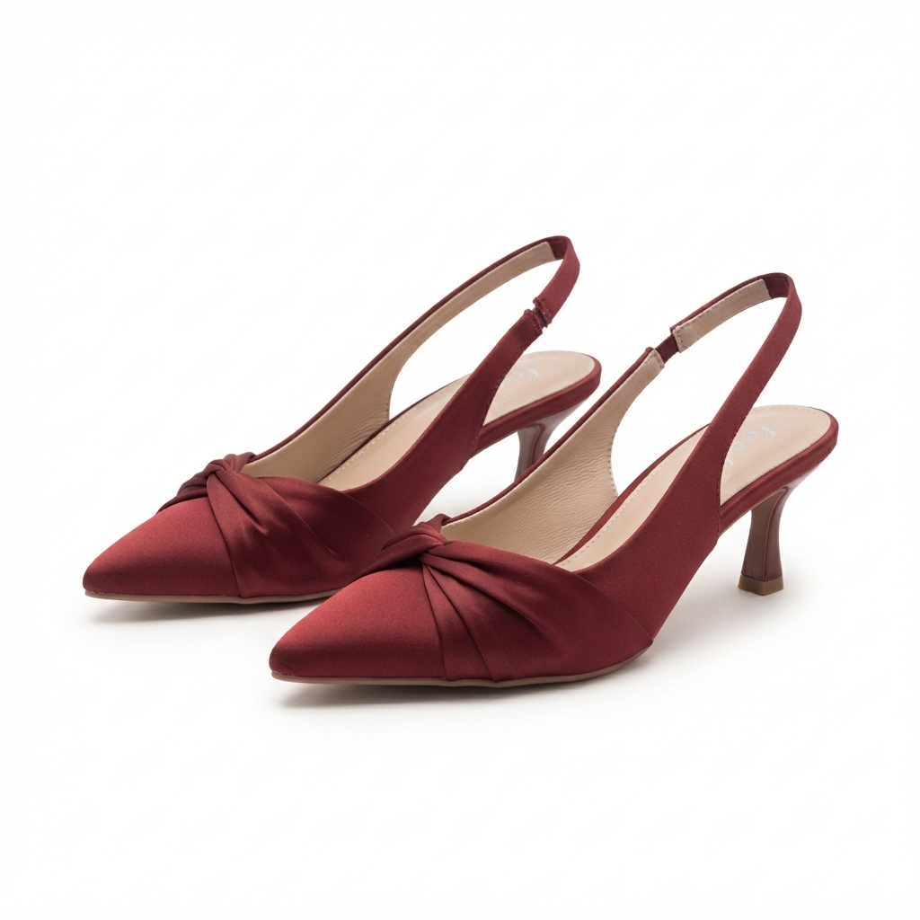 Raya Swirl Sling Back Kitten Heels