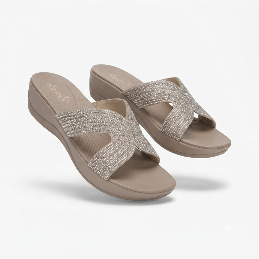 Dakota Cushioned Bling Slippers