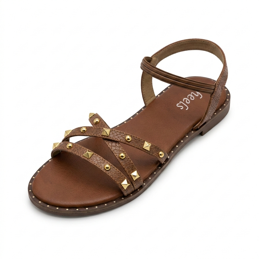 Alor Studded Flat Summer Comfort Sandals