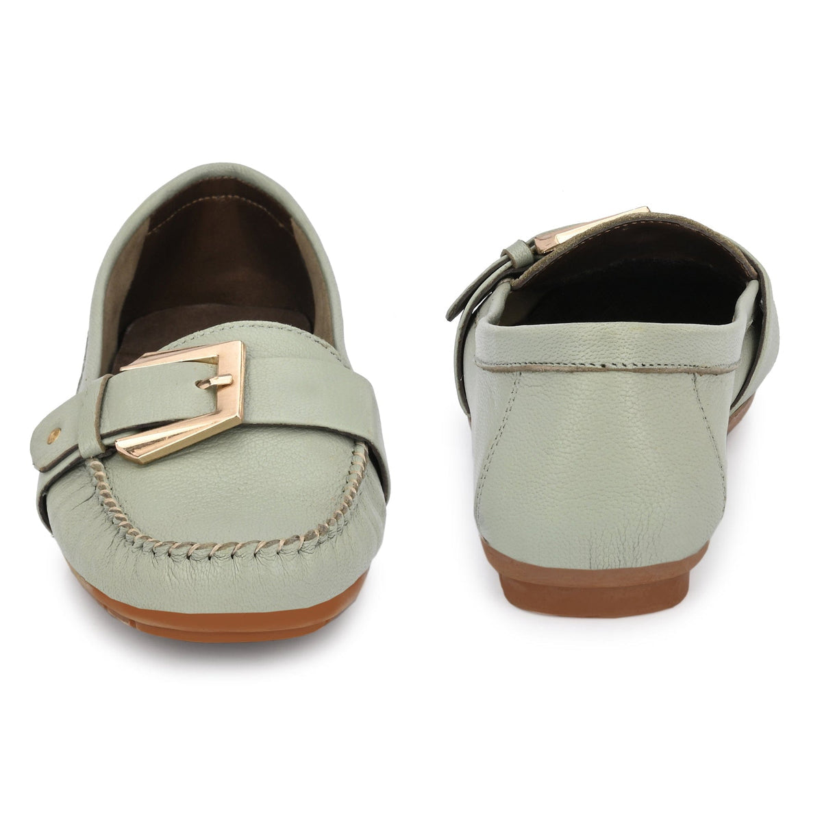 Kiya Buckled Leather Loafers