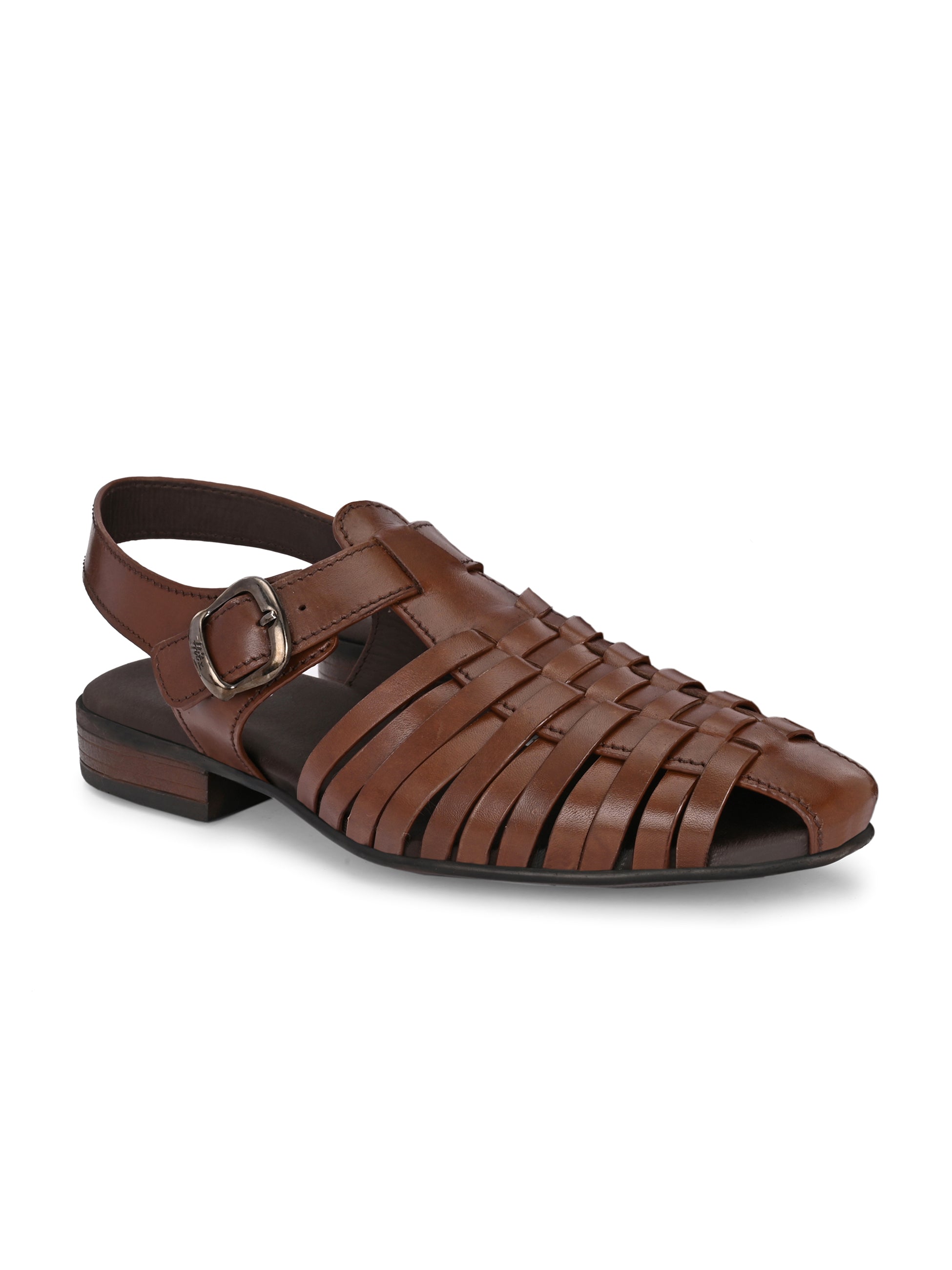 Ajrakh Strappy Leather Roman Sandals