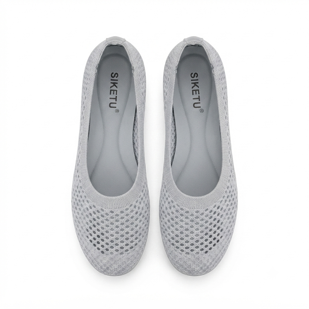Grace Crochet Flat Flexi Comfort Ballerinas