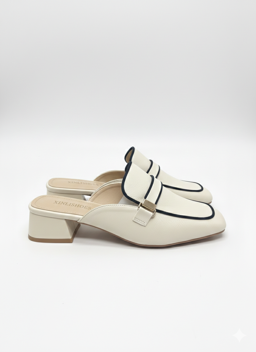 Antoine Premium Back Open Block Heel Mules - The Heels India