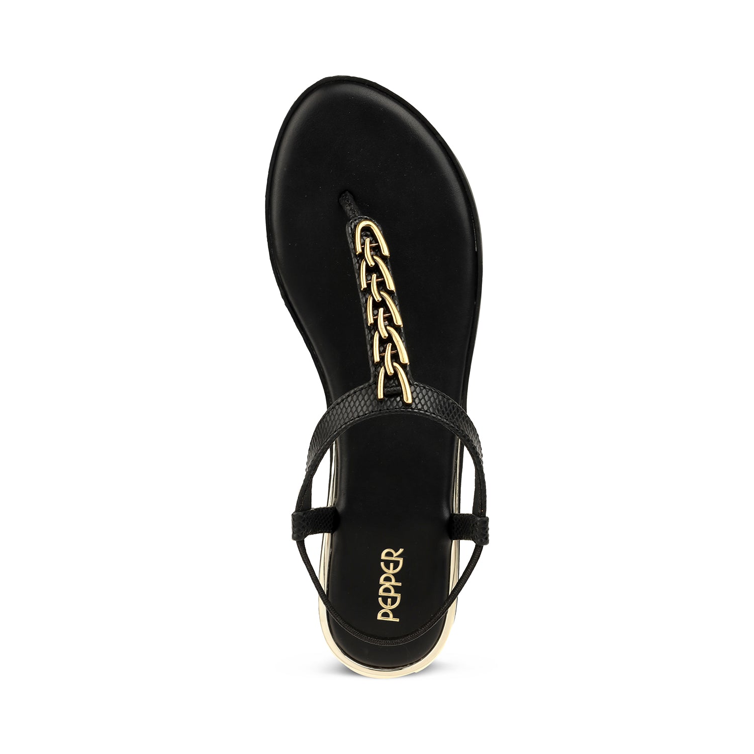 Diana Metallic Back Elastic Flat Sandals - The Heels India