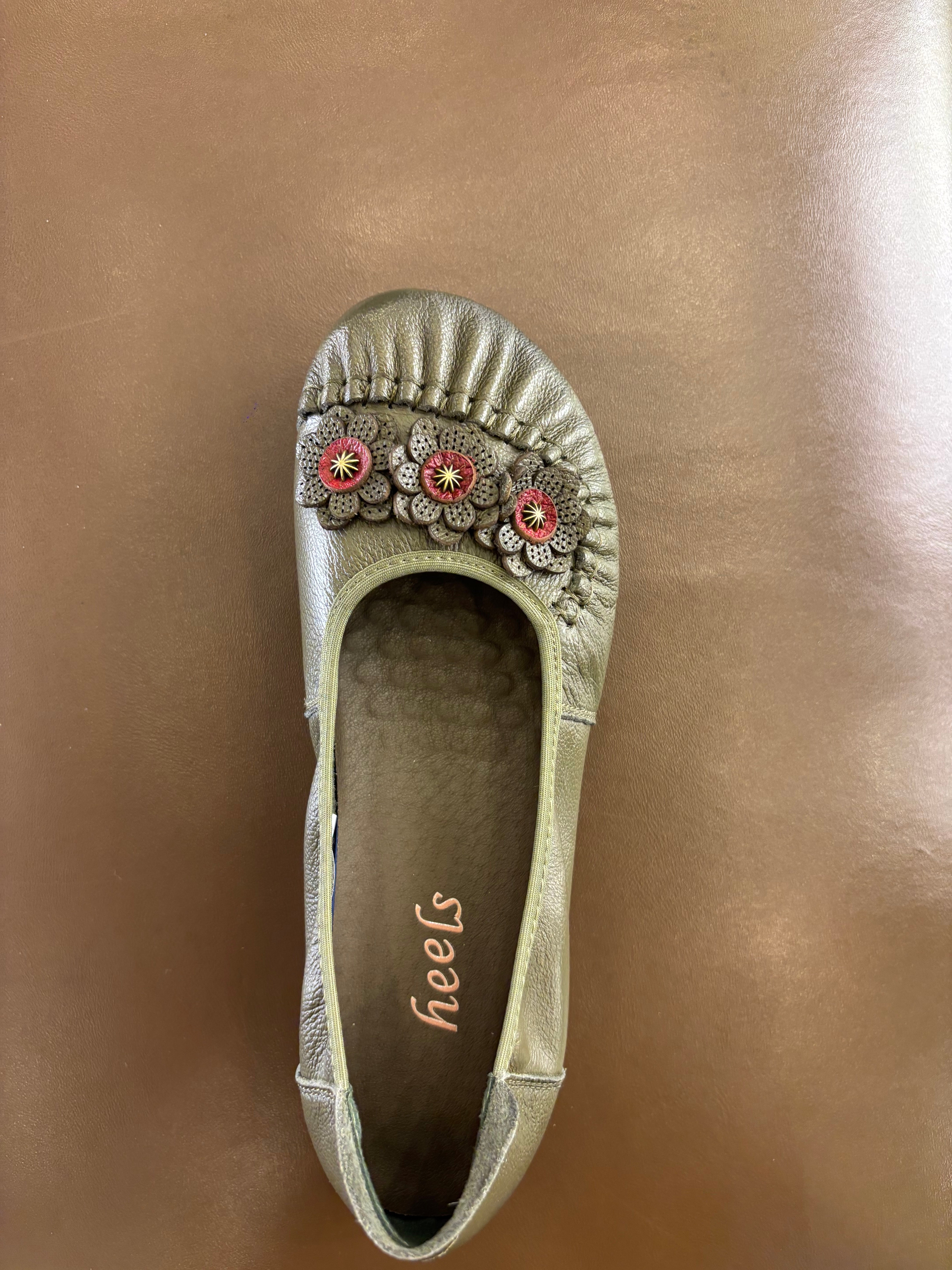 Flora 4.0 Premium Leather Cushioned Ballerinas