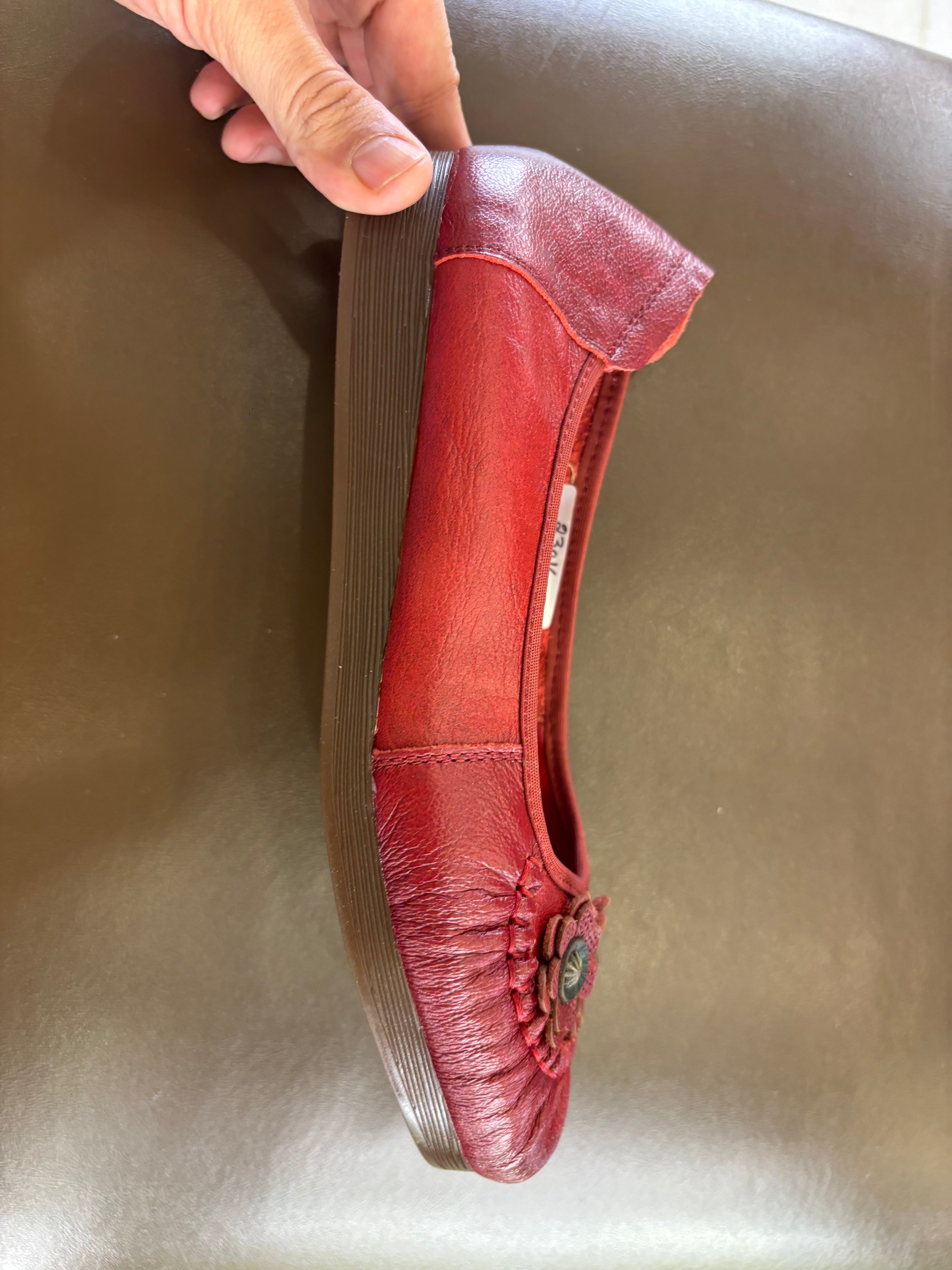 Flora 4.0 Premium Leather Cushioned Ballerinas