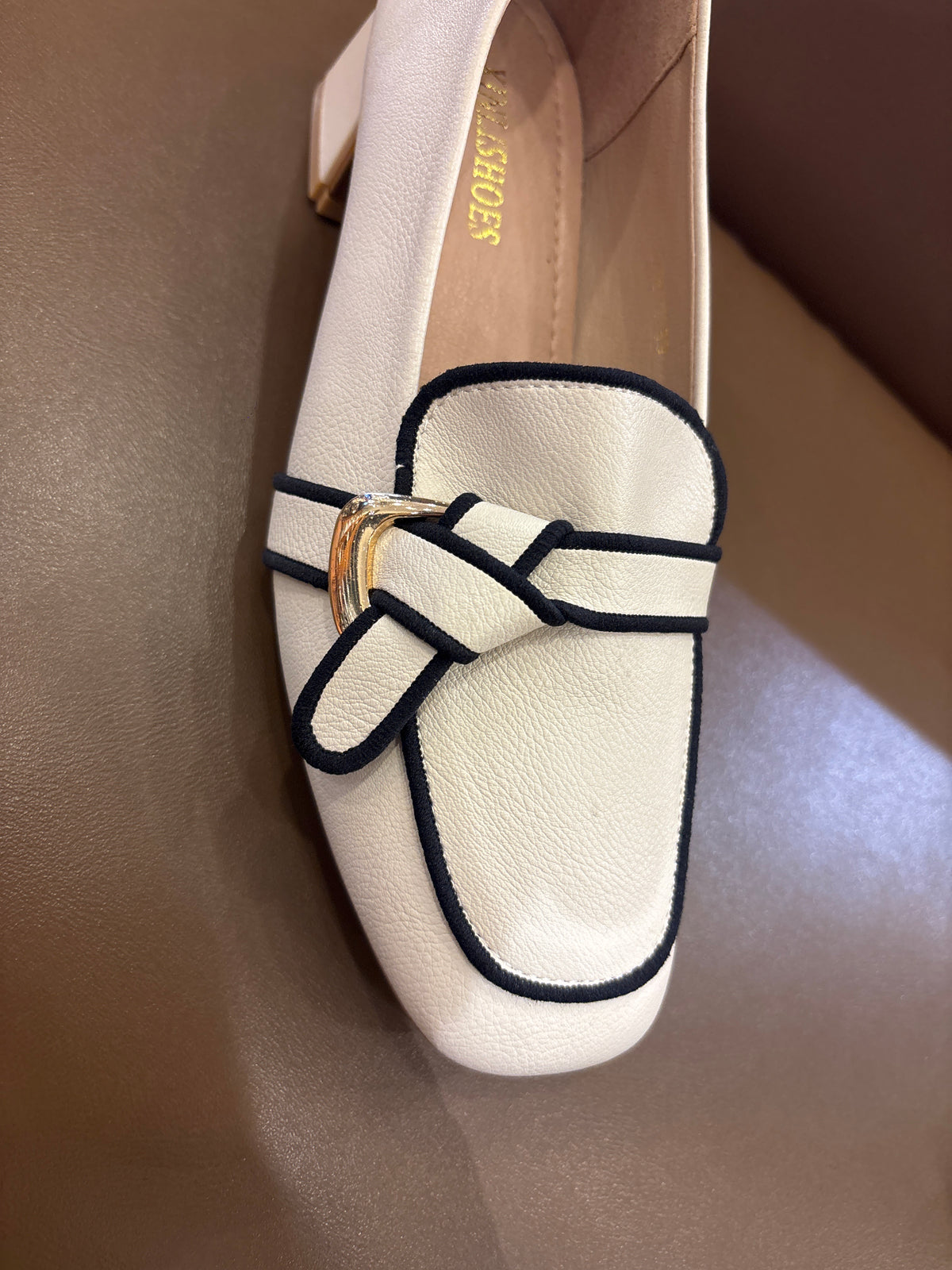 Belinda Premium Knotted Block Heel Loafers - The Heels India