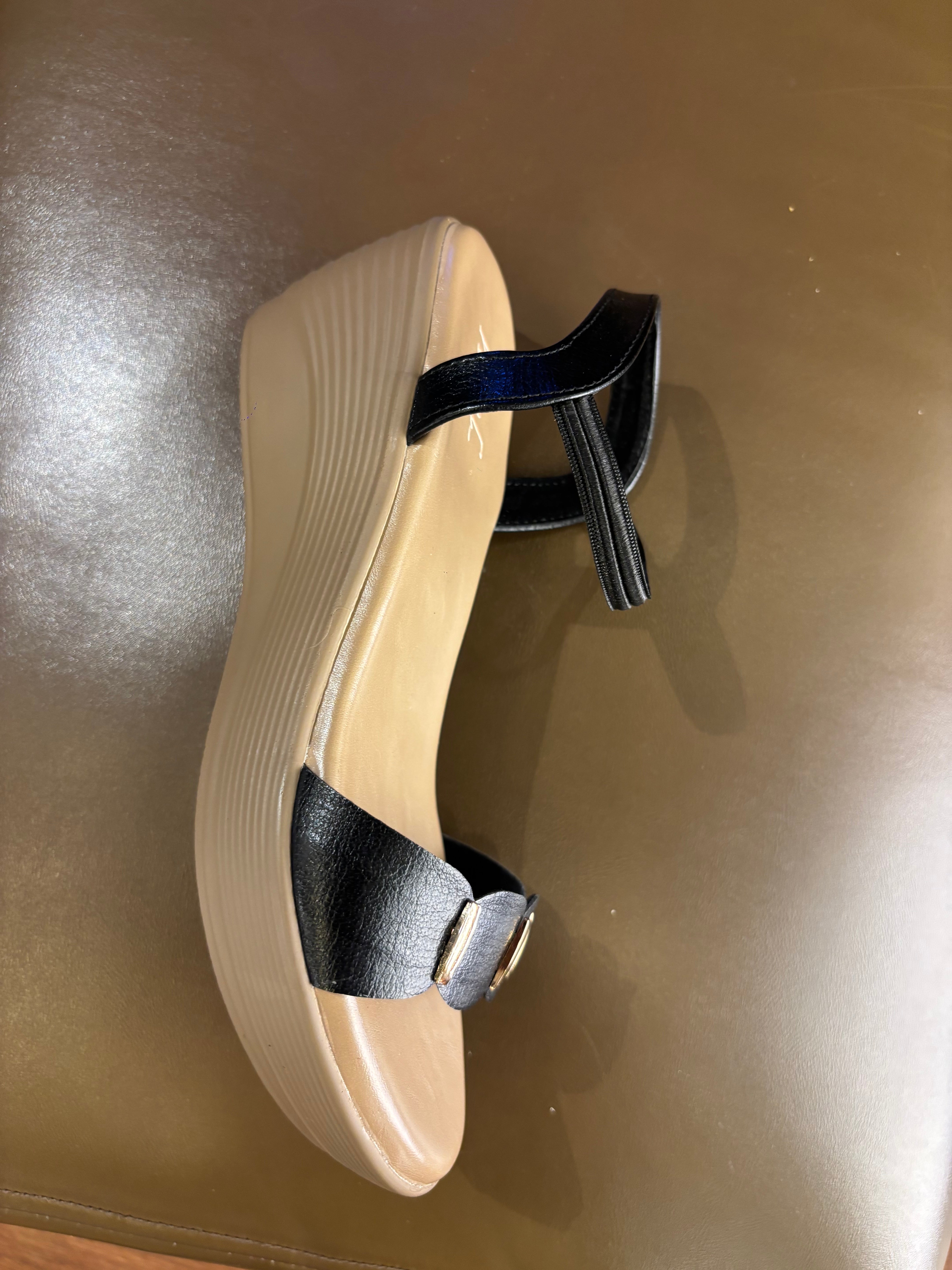 Addison Elastic Wedge Heel Comfort Sandals