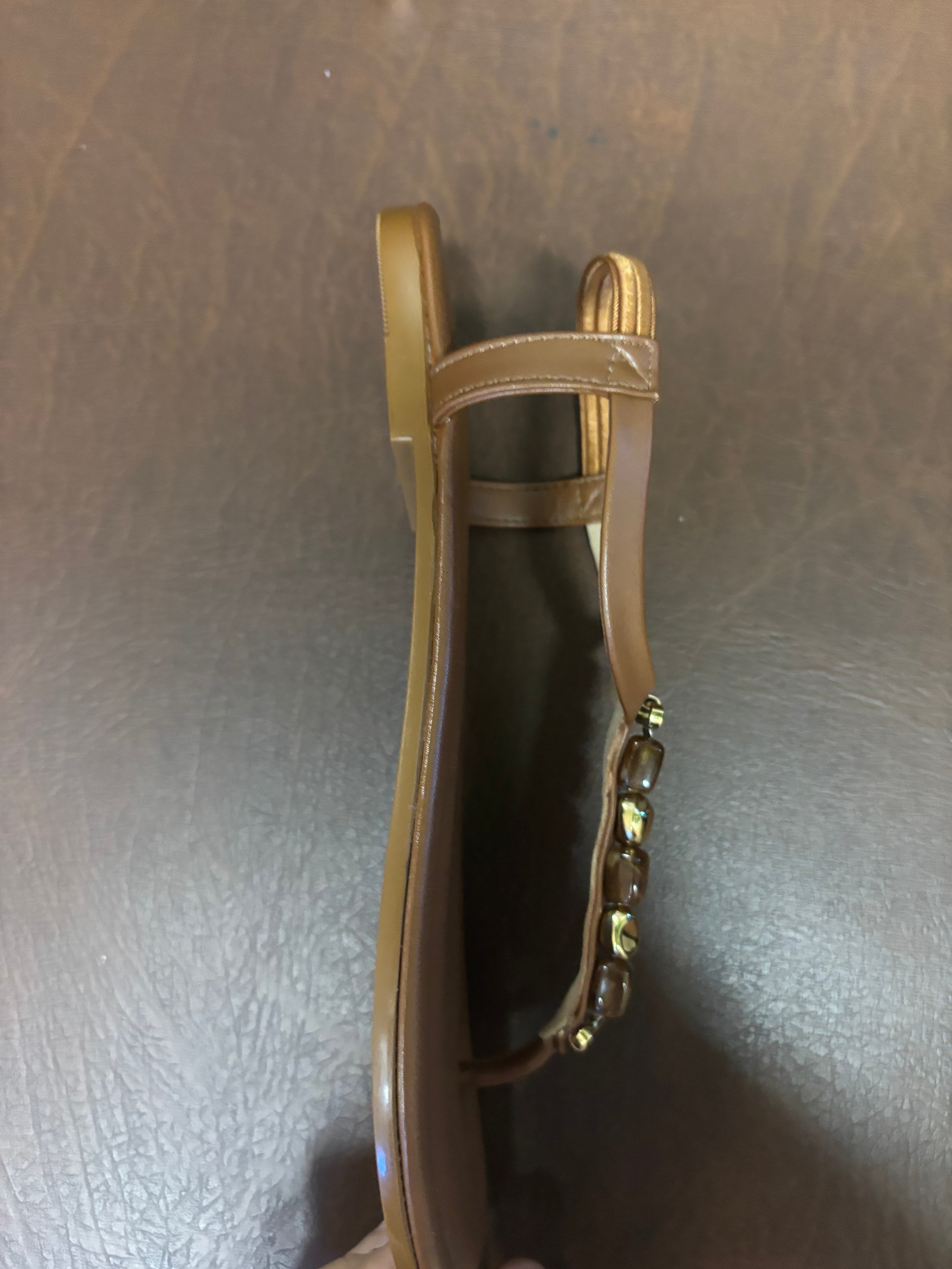 Kia Cushioned Back Elastic Embellished Sandals