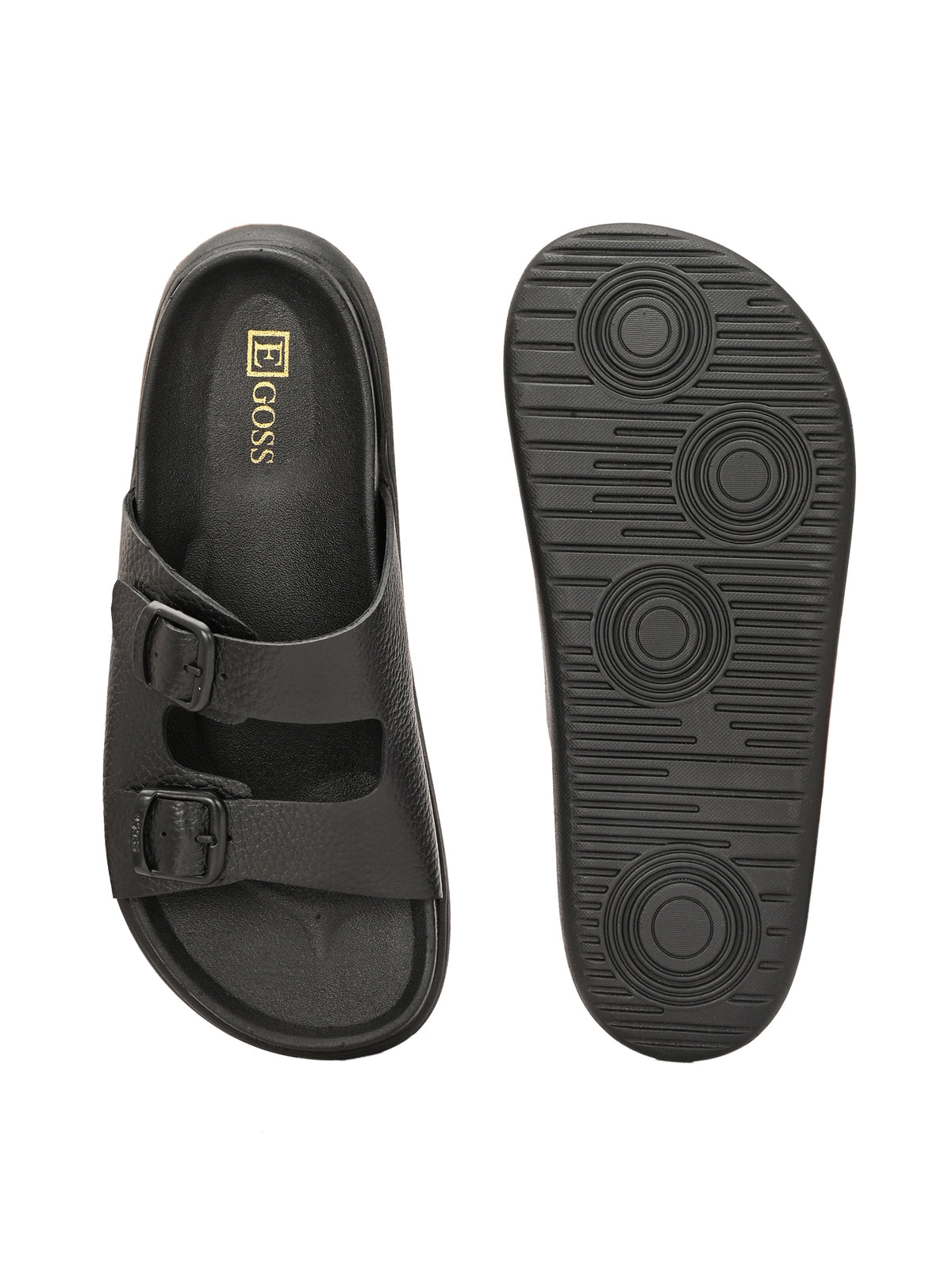 Kai Double Strap Leather Sliders