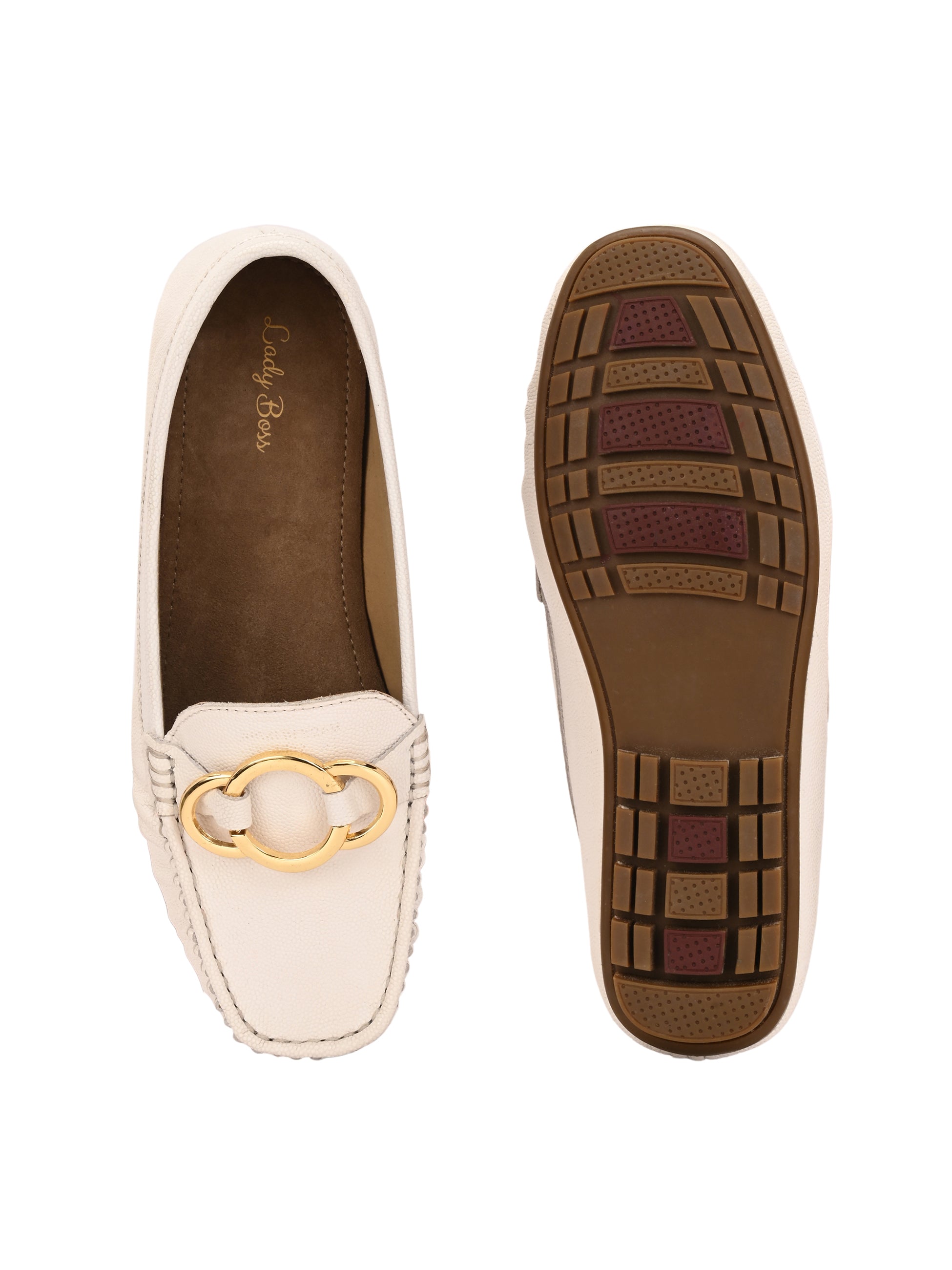 Leiyah Cushioned Leather Loafers - The Heels India