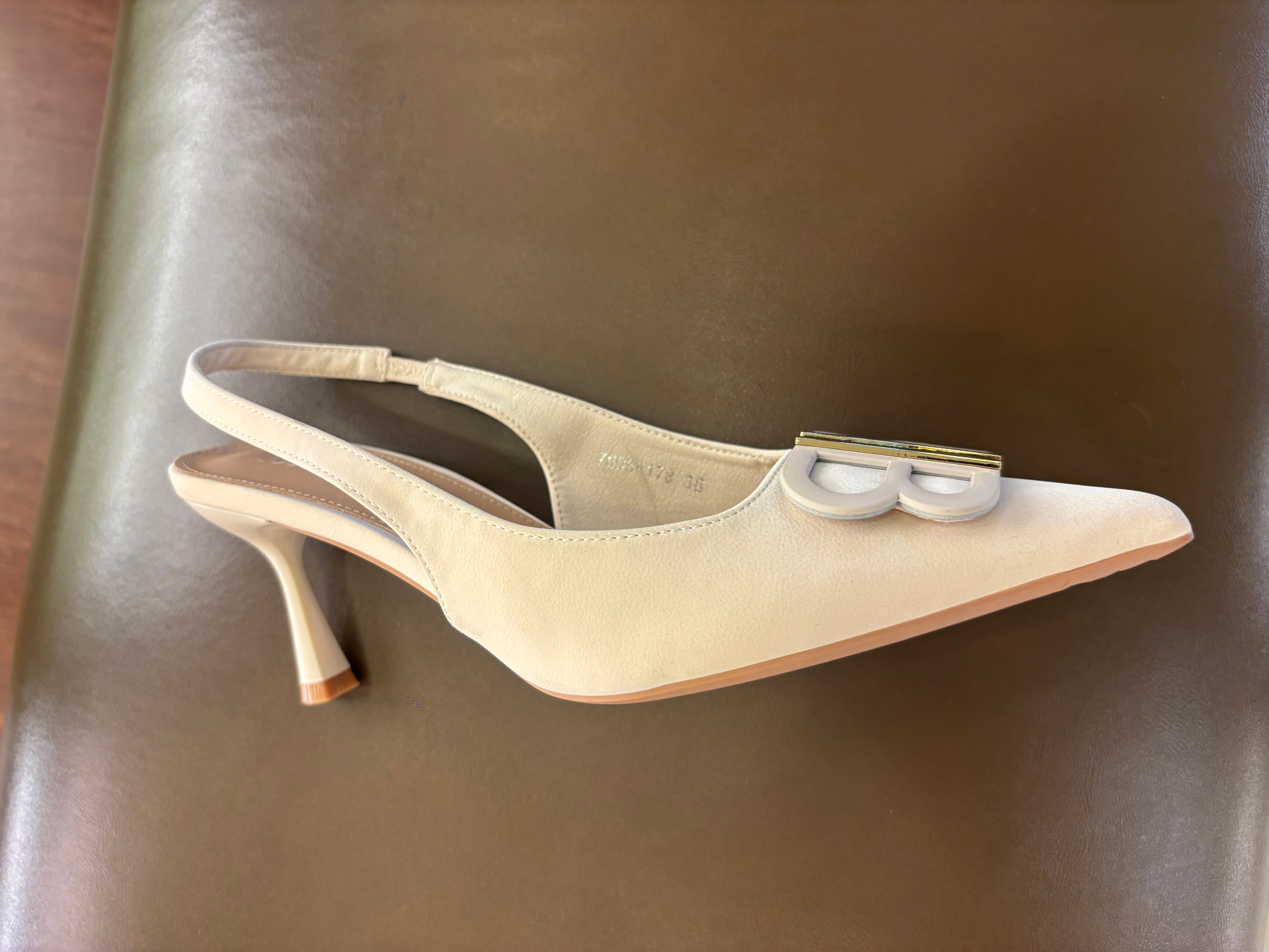 Brie Premium Slingback Kitten Heels