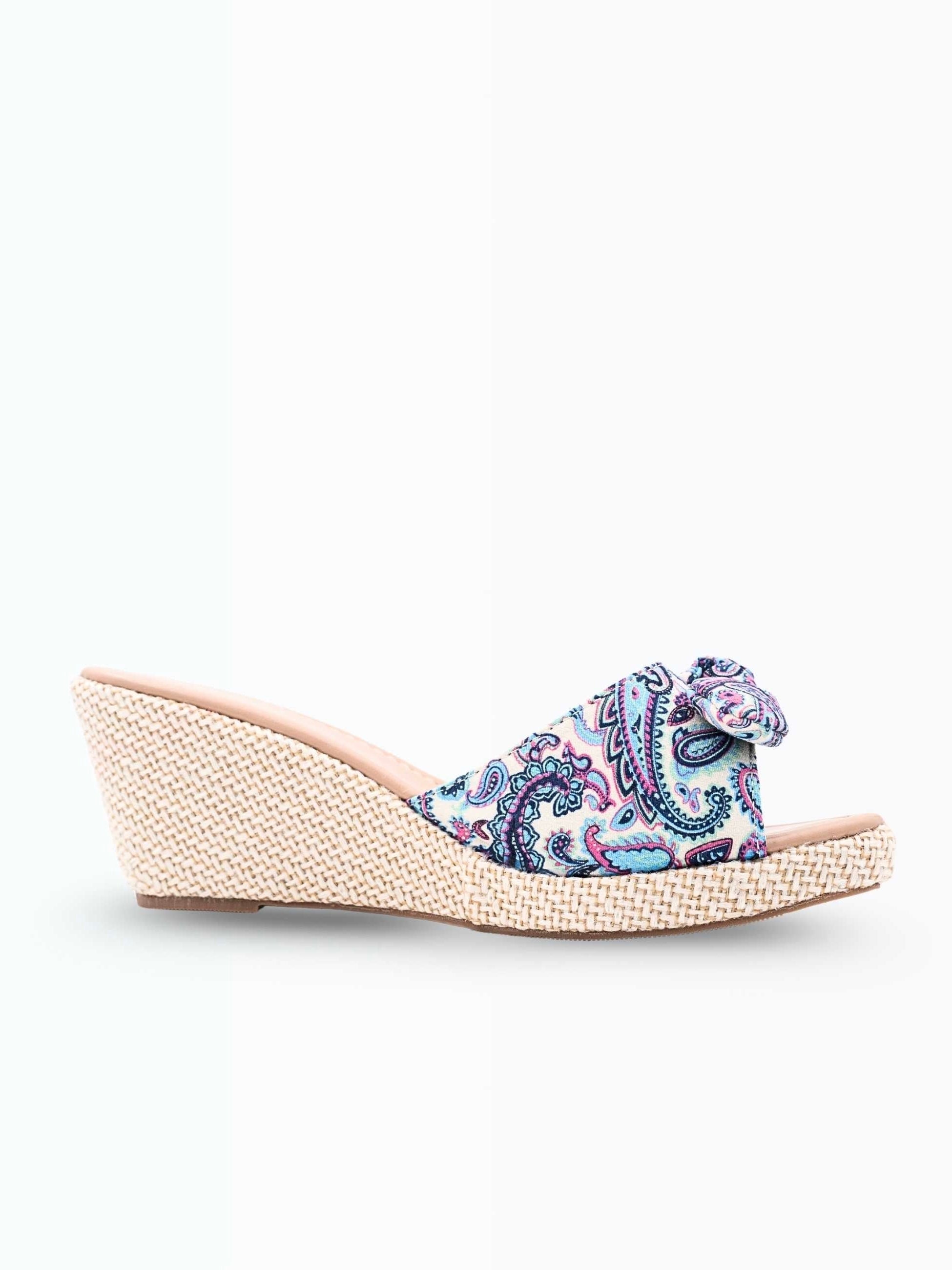 Serra Floral Bow Wedge Heels