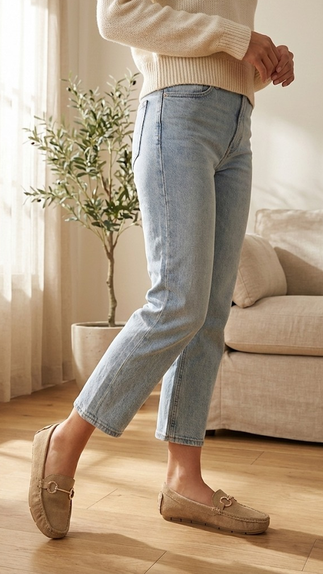 Olivia Suede Buckled Winter Loafers - The Heels India