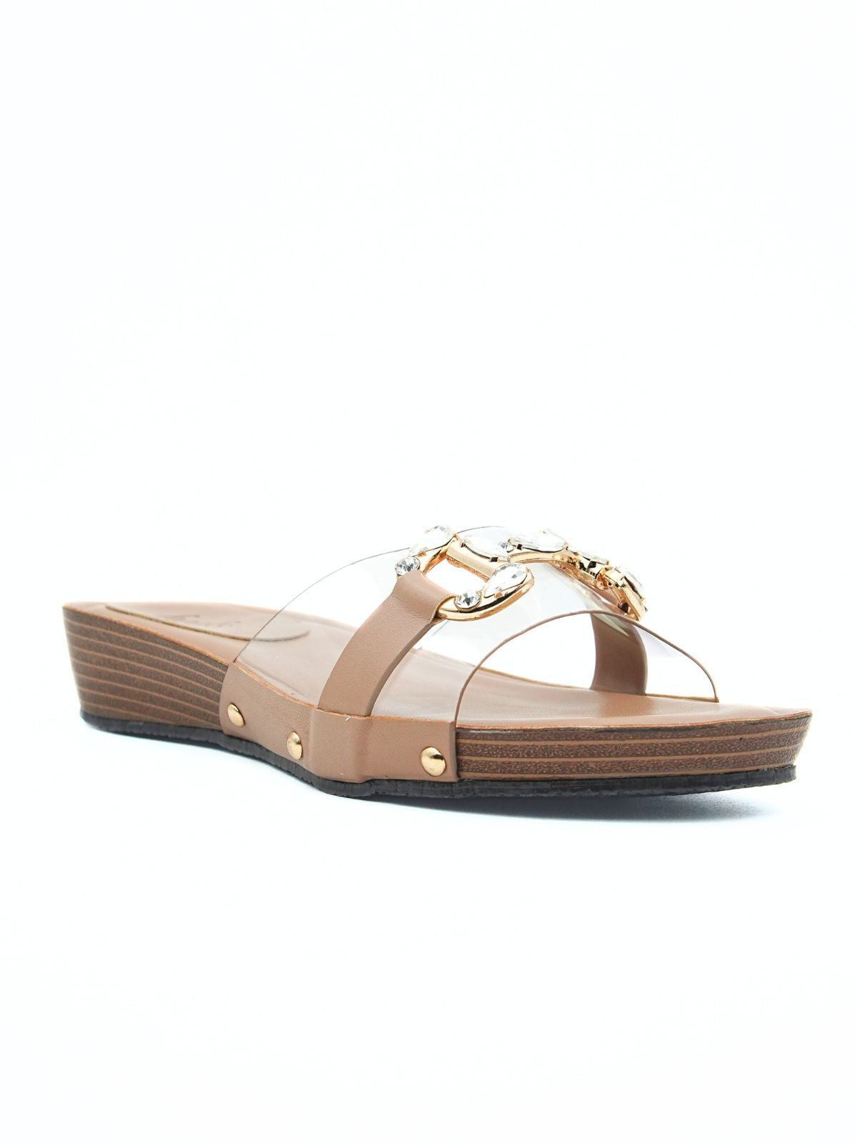 Julia Clear Buckled Sliders