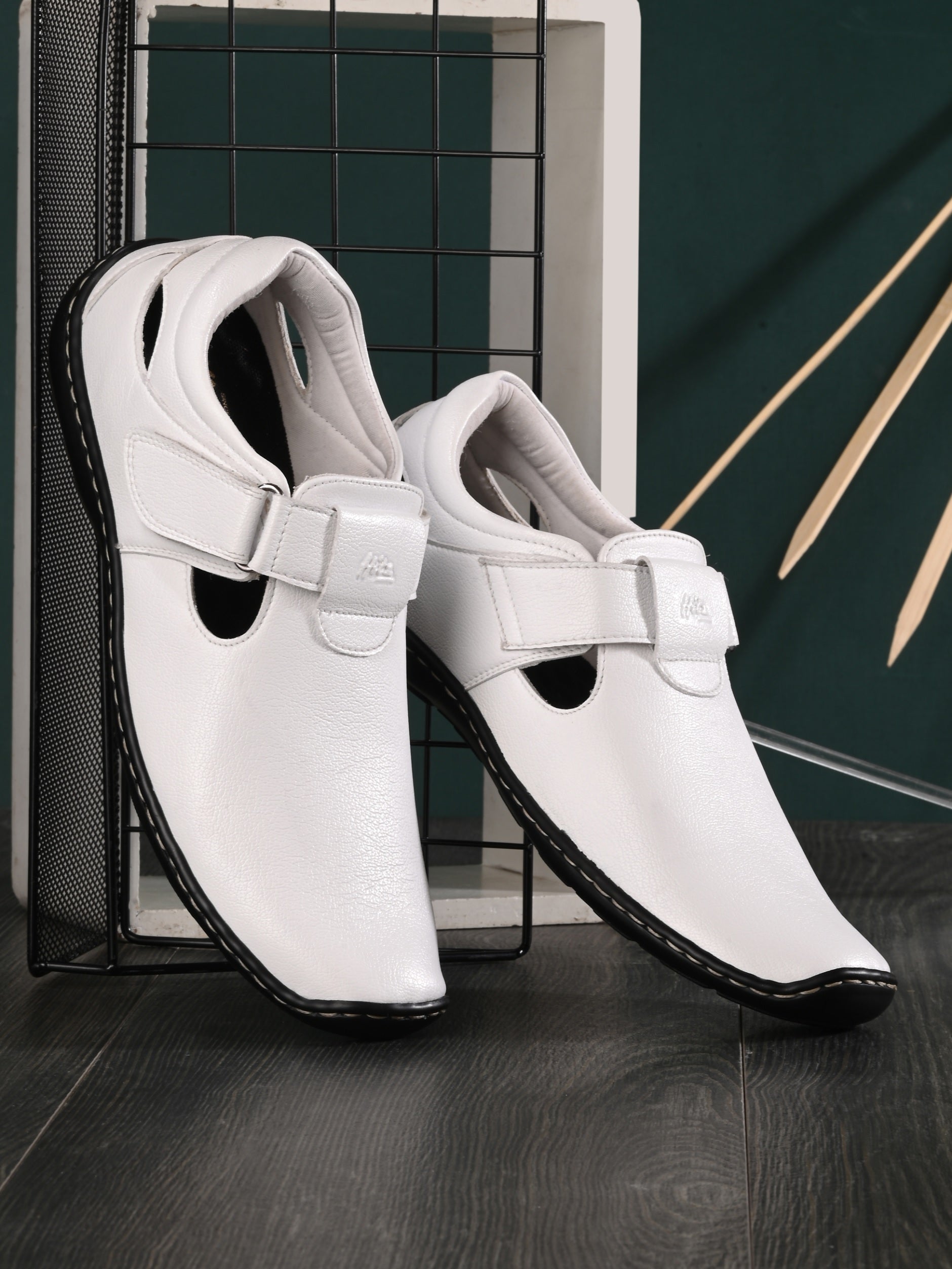 Brunel Leather Velcro Roman Sandals