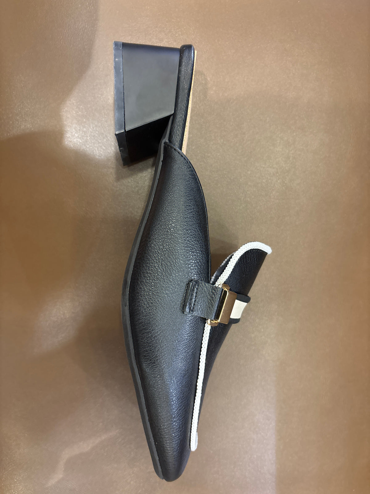 Antoine Premium Back Open Block Heel Mules