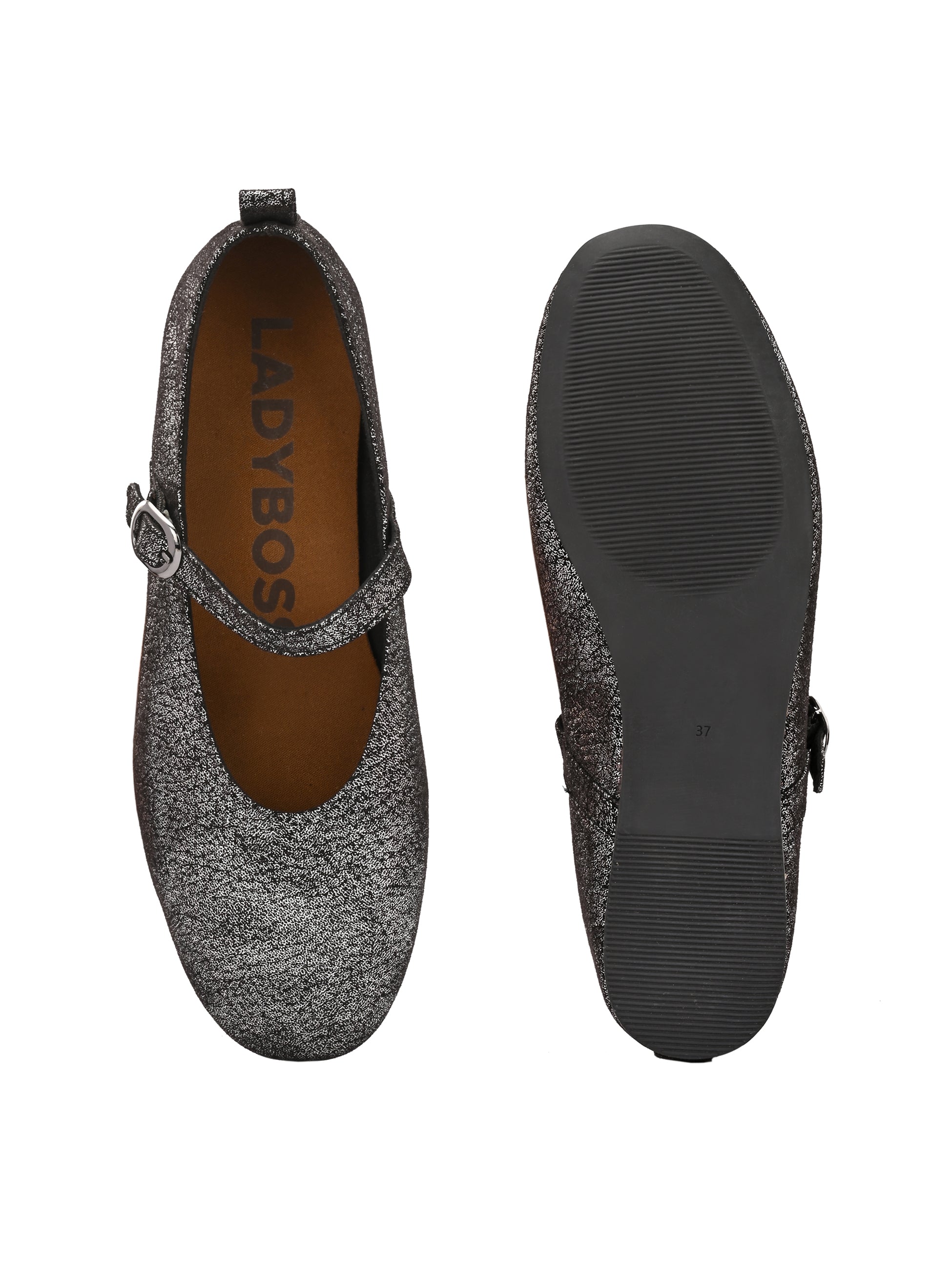 Aristelle Leather Flat Mary Janes - The Heels India