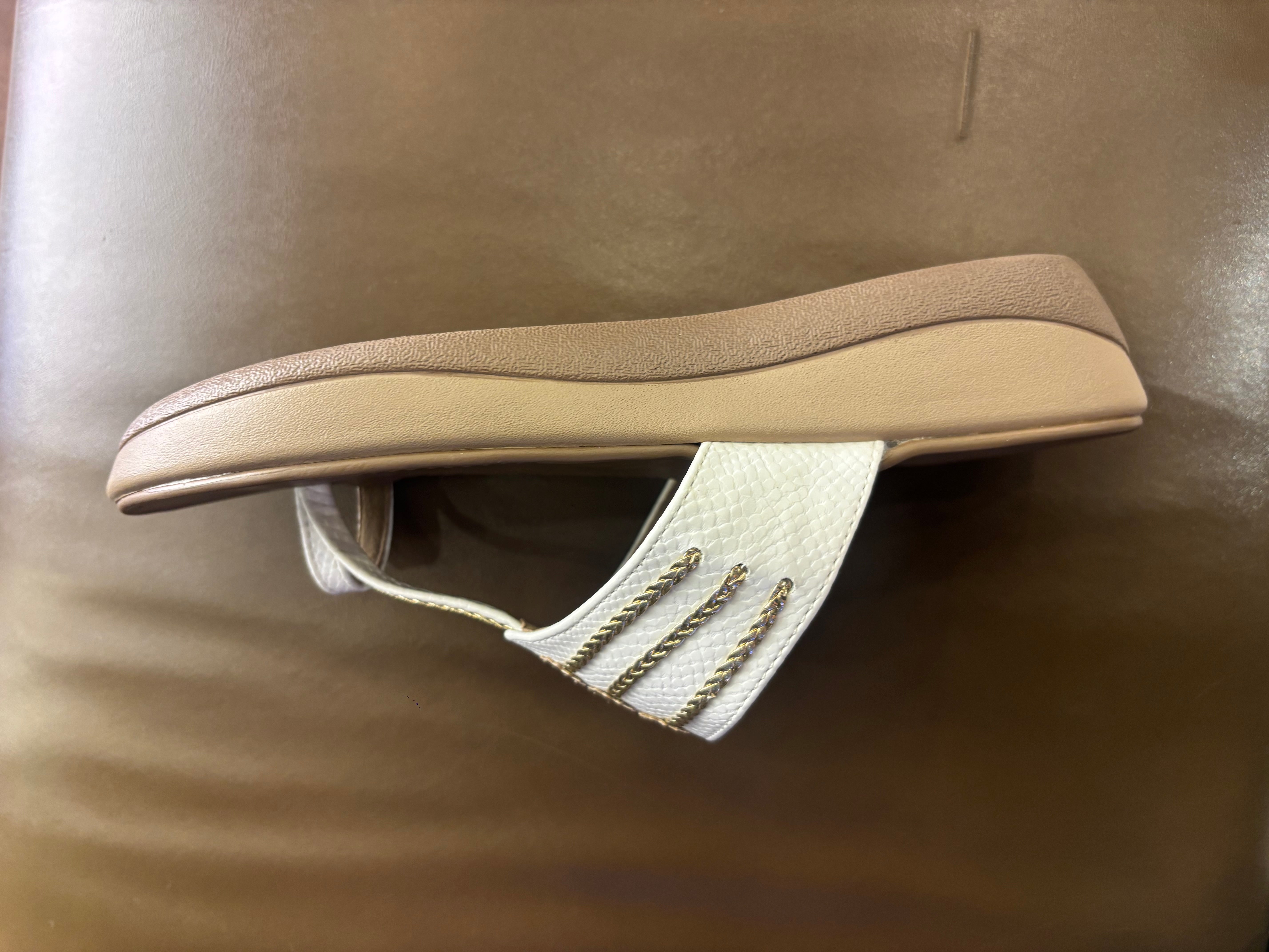 Giselle Memory Cushion Kohlapuri Wedge Slippers