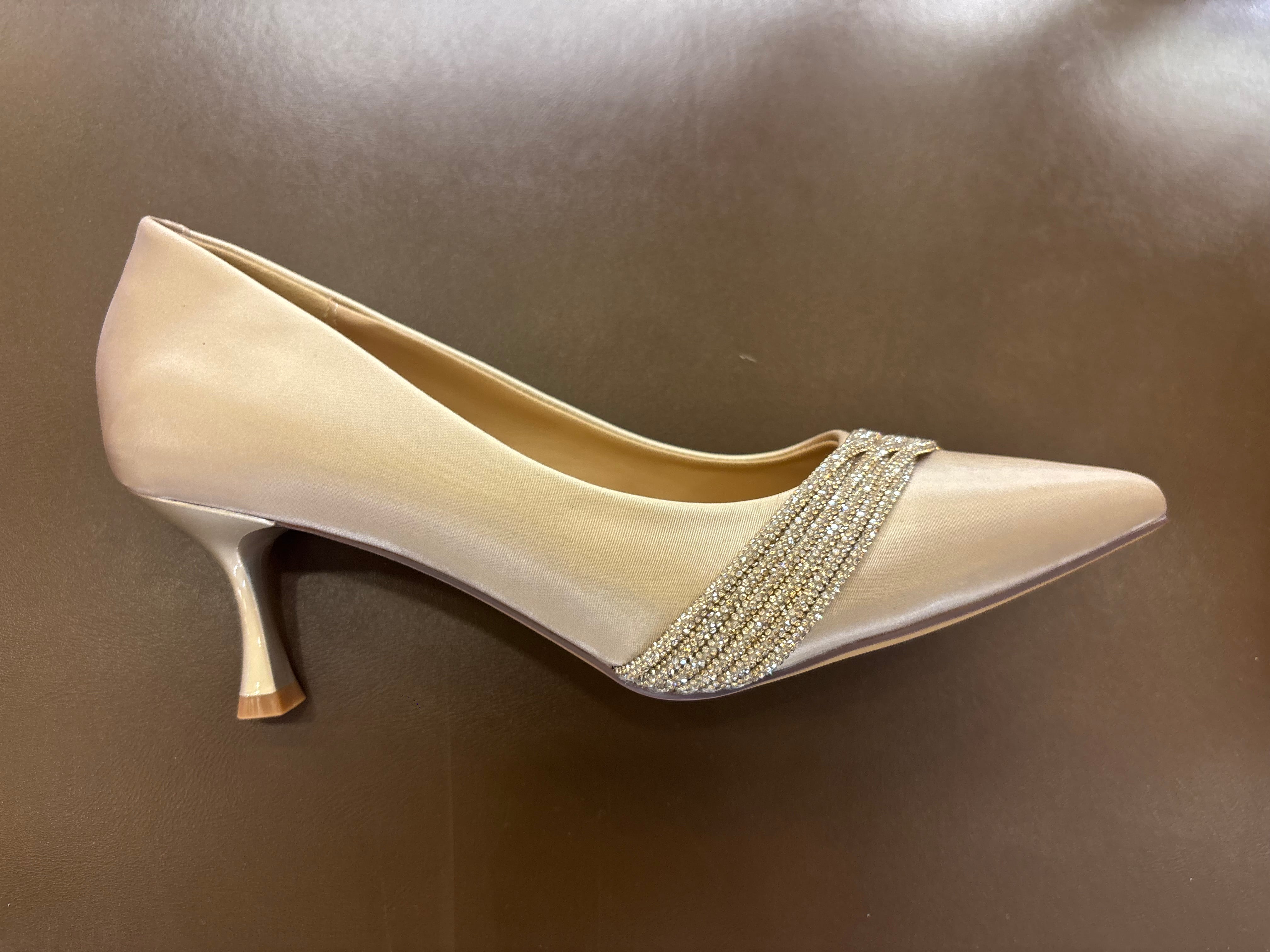 Jen Premium Pointed Bling Pencil Heel Stilettos