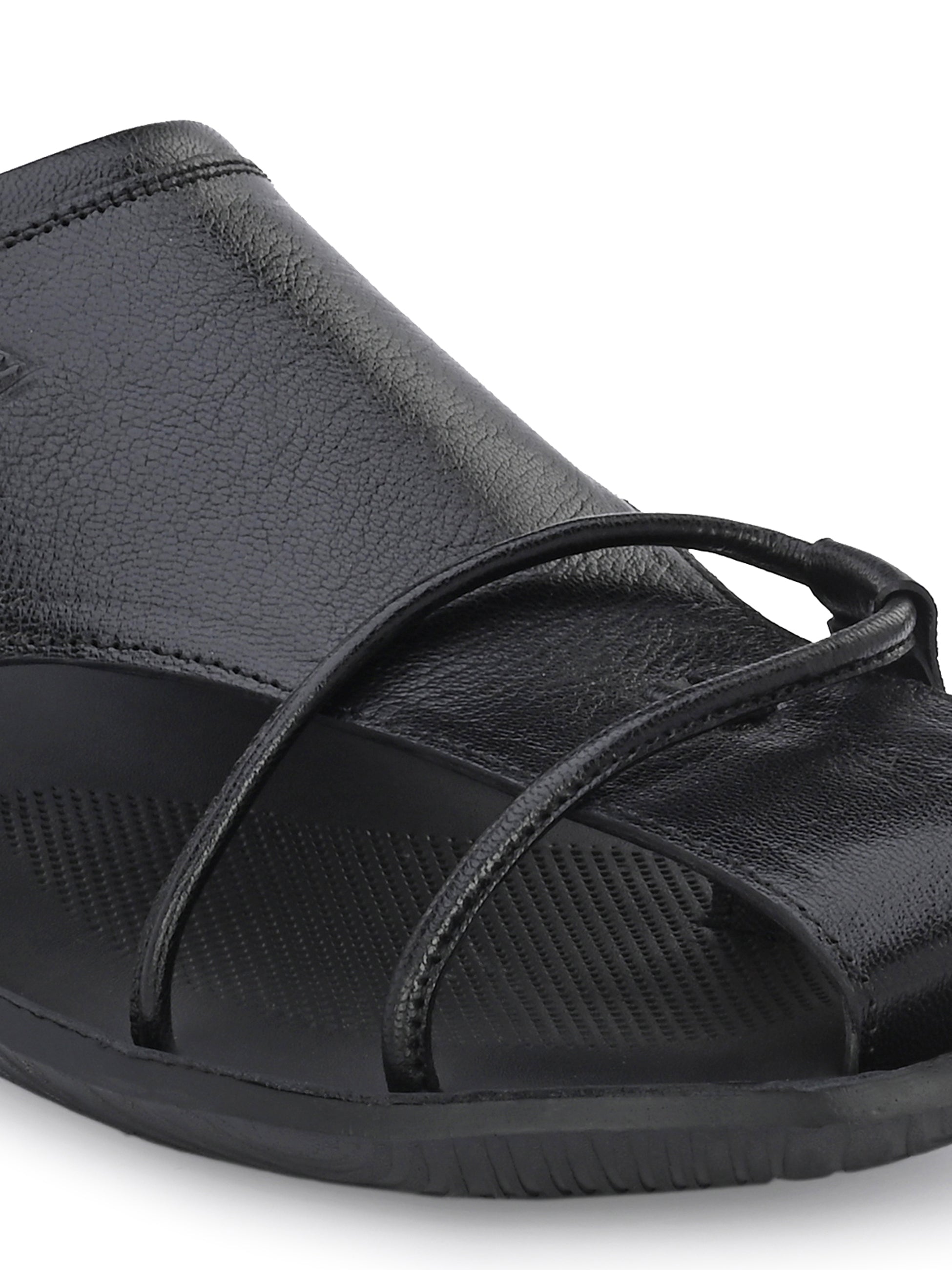 Bravur Leather Sliders
