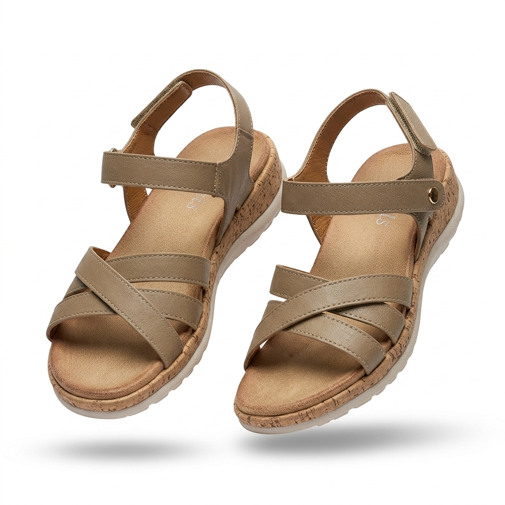 Frida Summer Criss Cross Comfort Velcro Sandals