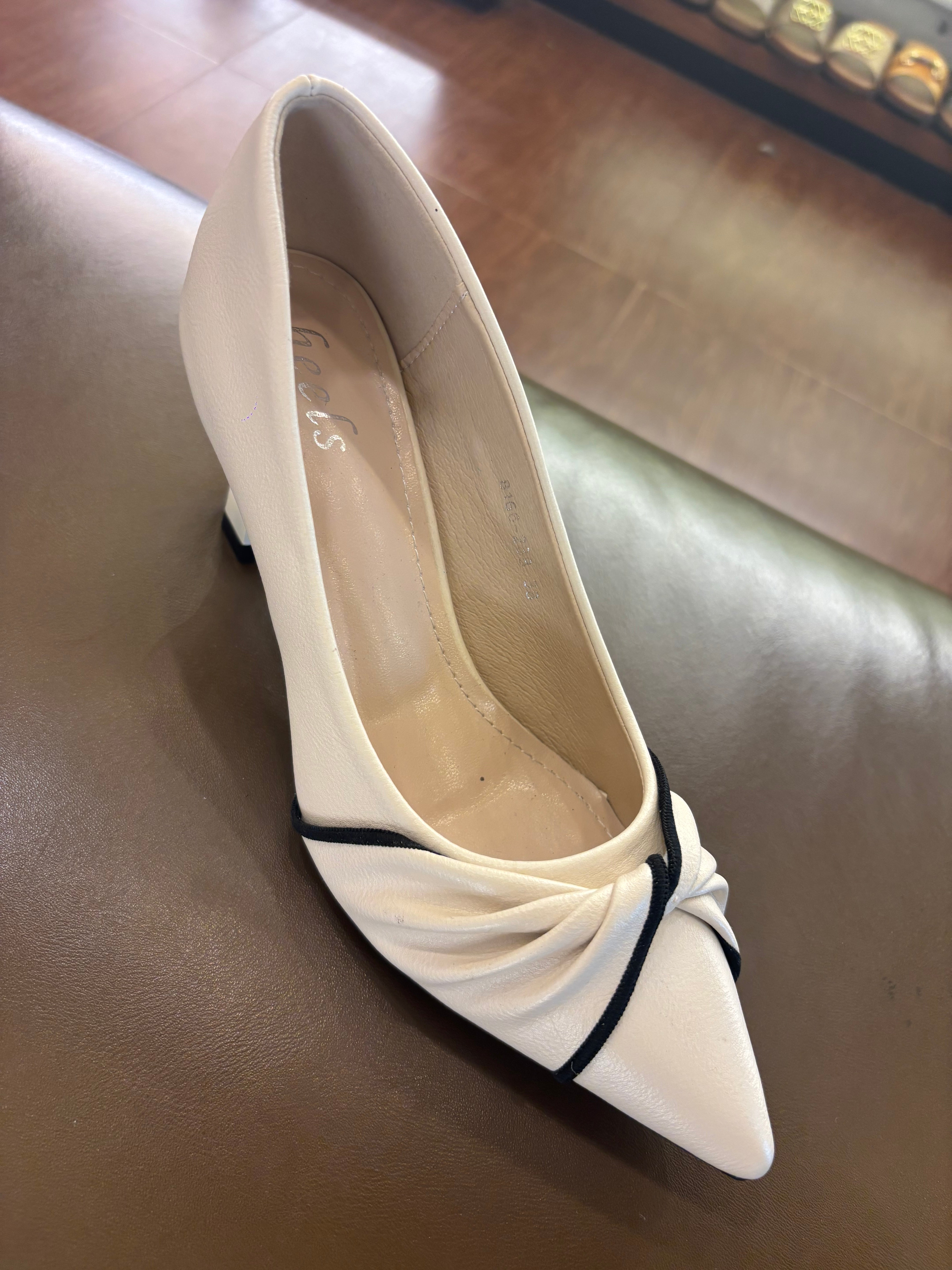 Lyon Swirl Block Heel Pumps