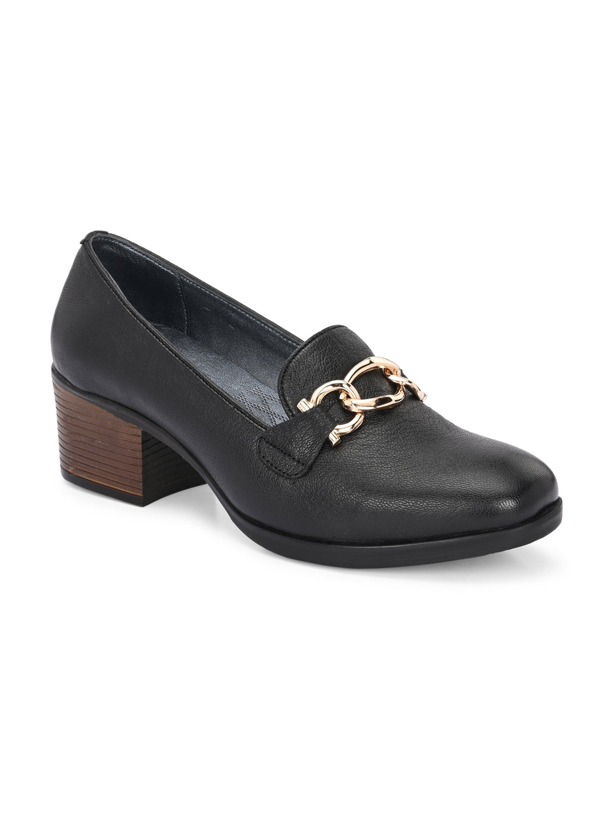 Crete Block Heel Leather Ballerinas