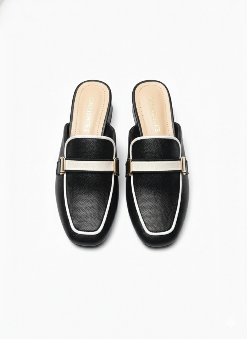 Antoine Premium Back Open Block Heel Mules - The Heels India