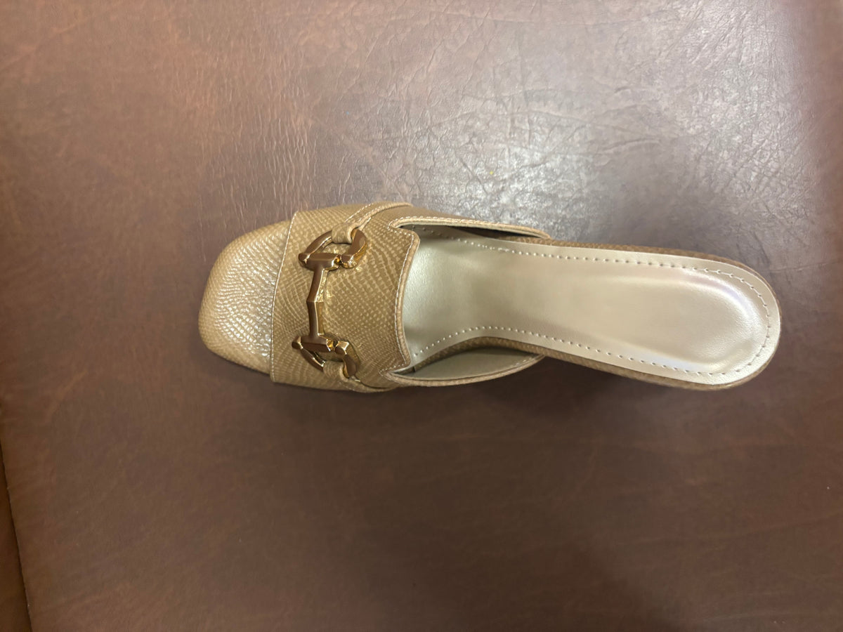 Kiara Slip On Block Heel Mules