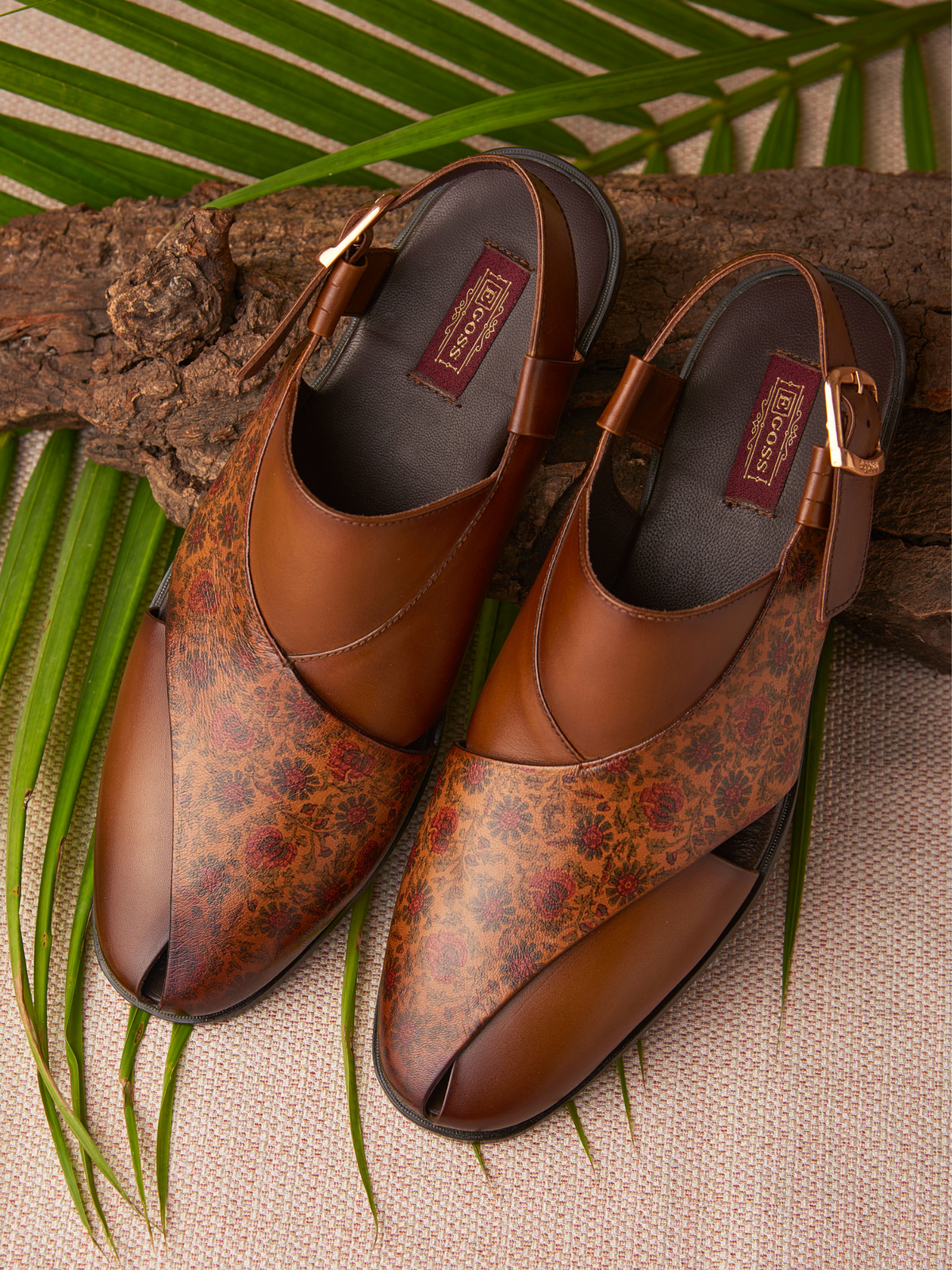 Herfa Hand Painted Leather Peshawari Sandals - The Heels India