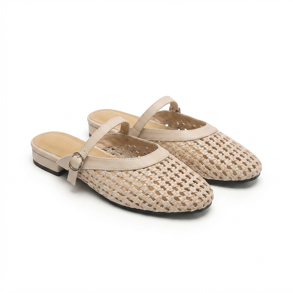 Nysa Premium Mesh Mary Jane Mules