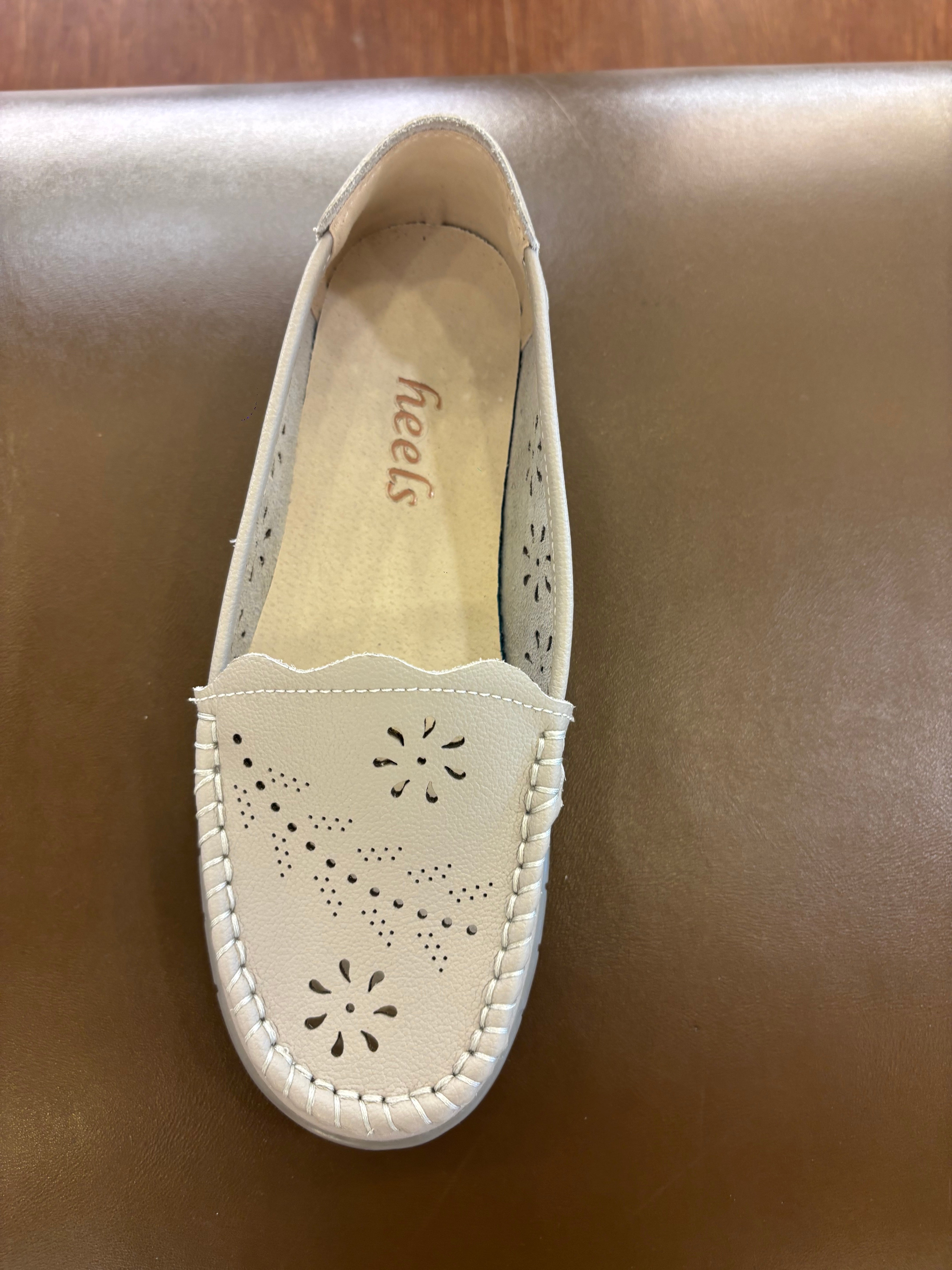Emily Perforated Comfort Cushioned Flexi Loafers