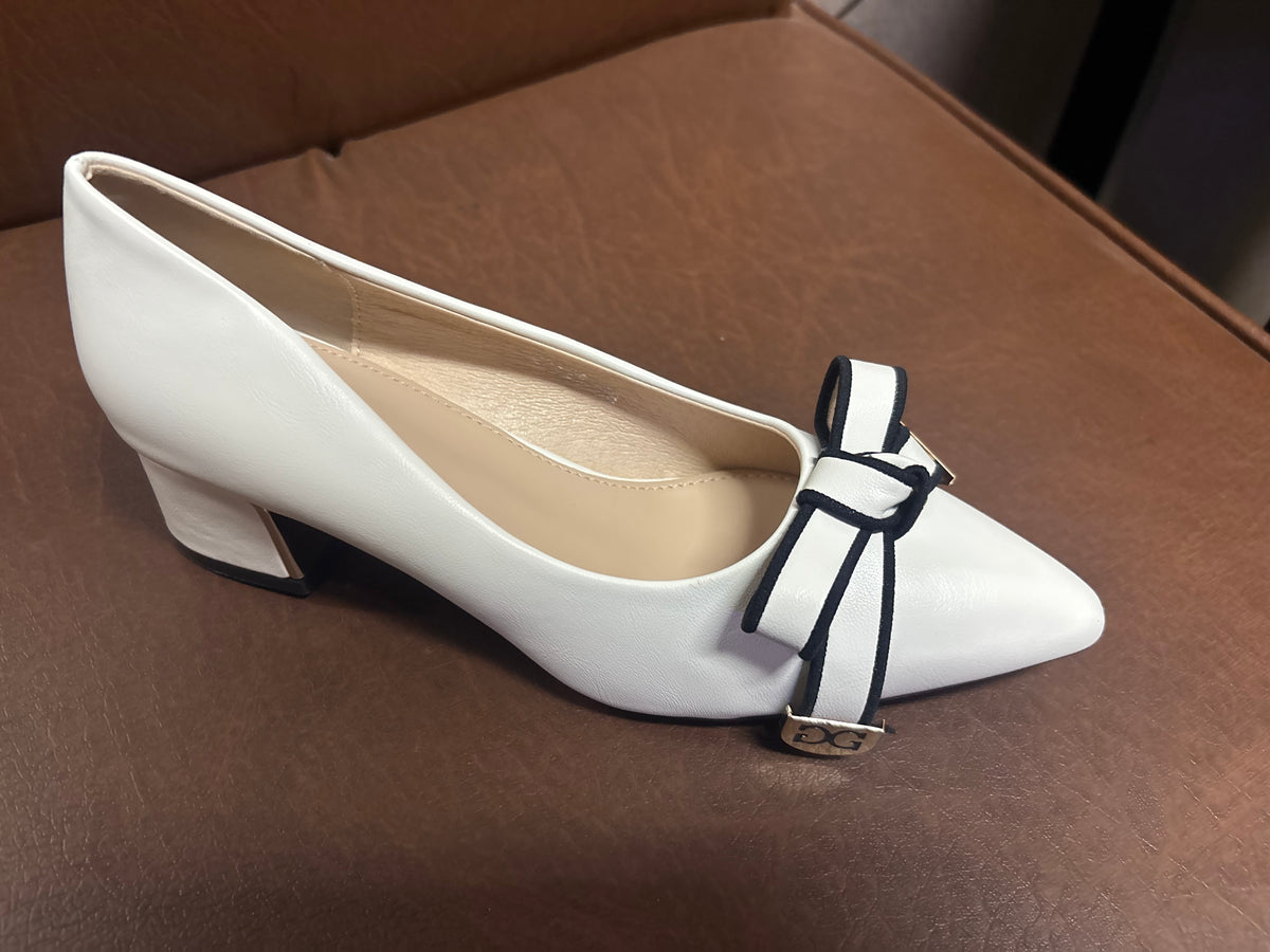 Klara Knot Bow Block Heel Stilettoes