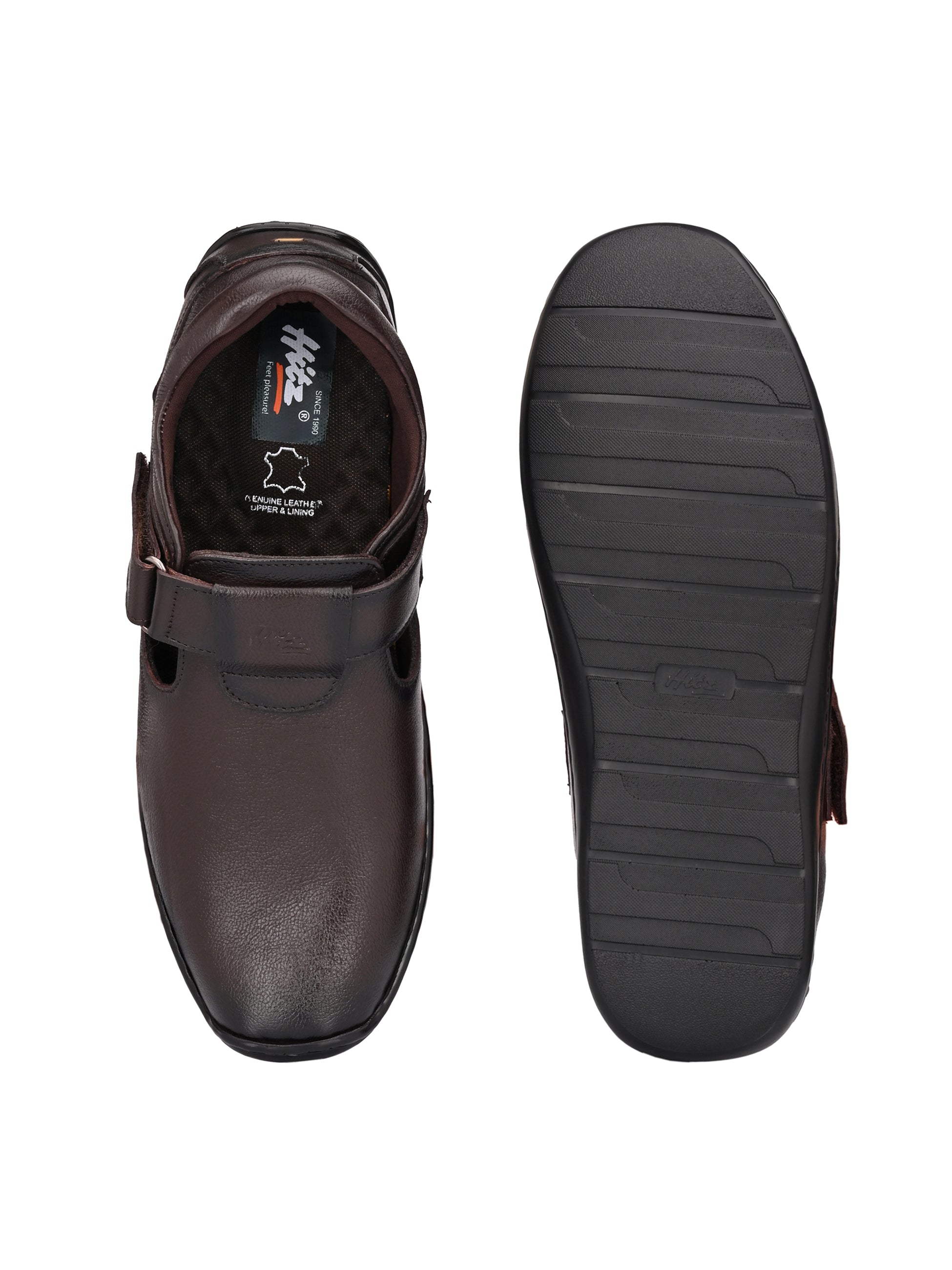 Brunel Leather Velcro Roman Sandals