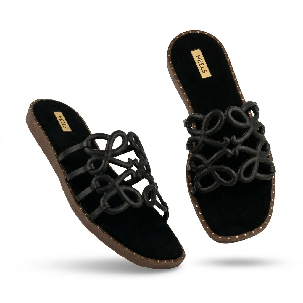 Portia Laser Cut Cushioned Summer Sliders