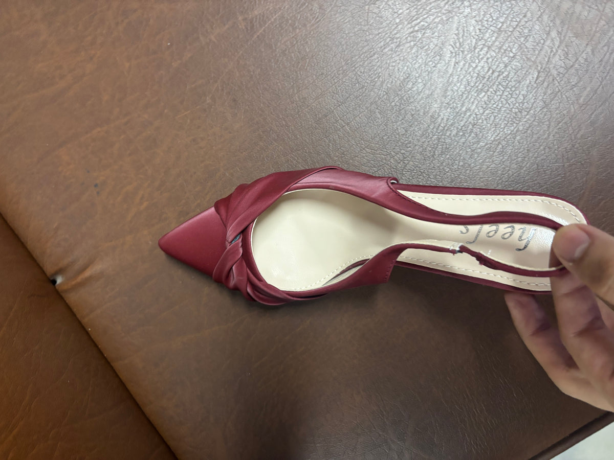 Raya Swirl Sling Back Kitten Heels