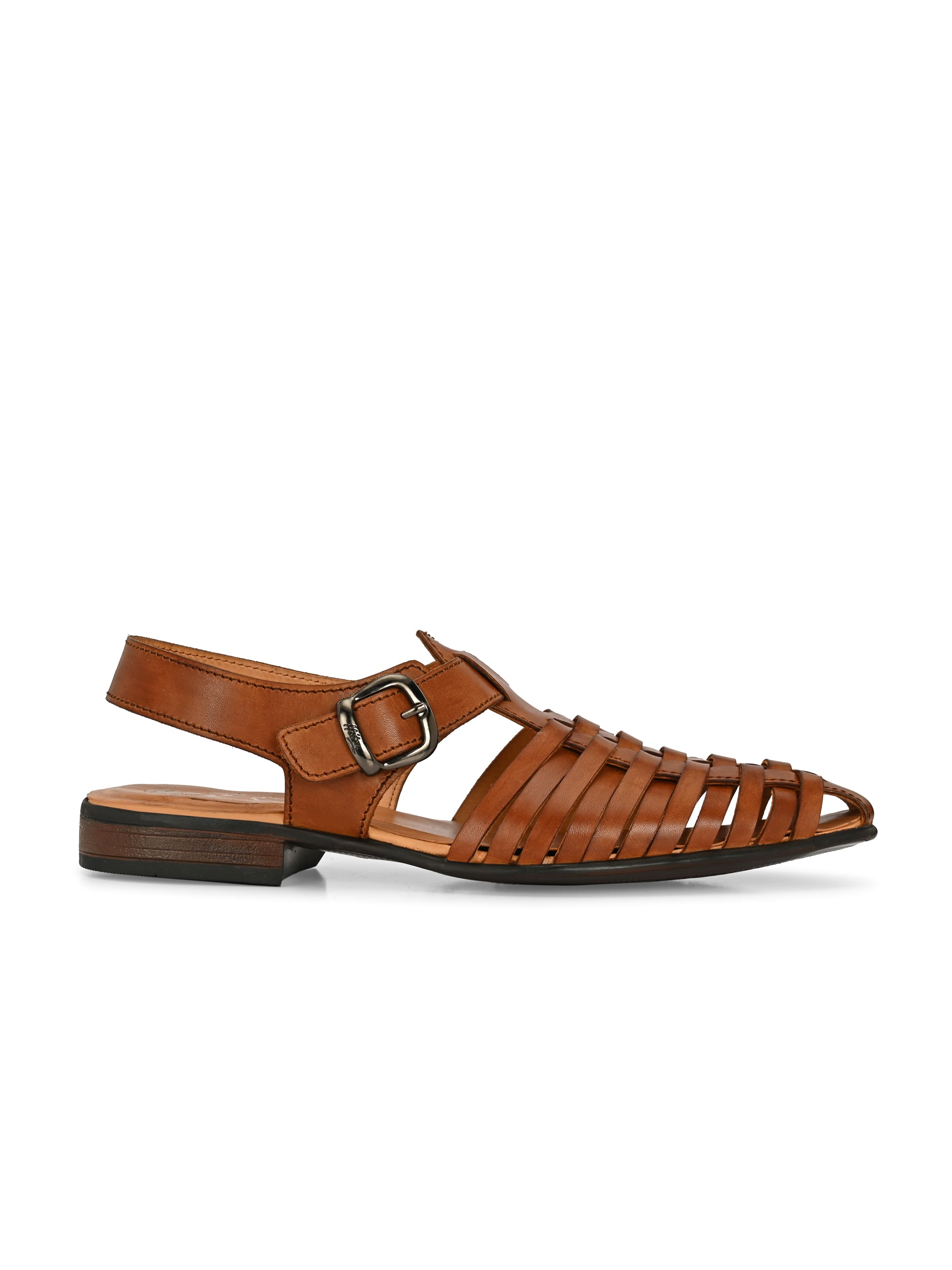 Ajrakh Strappy Leather Roman Sandals