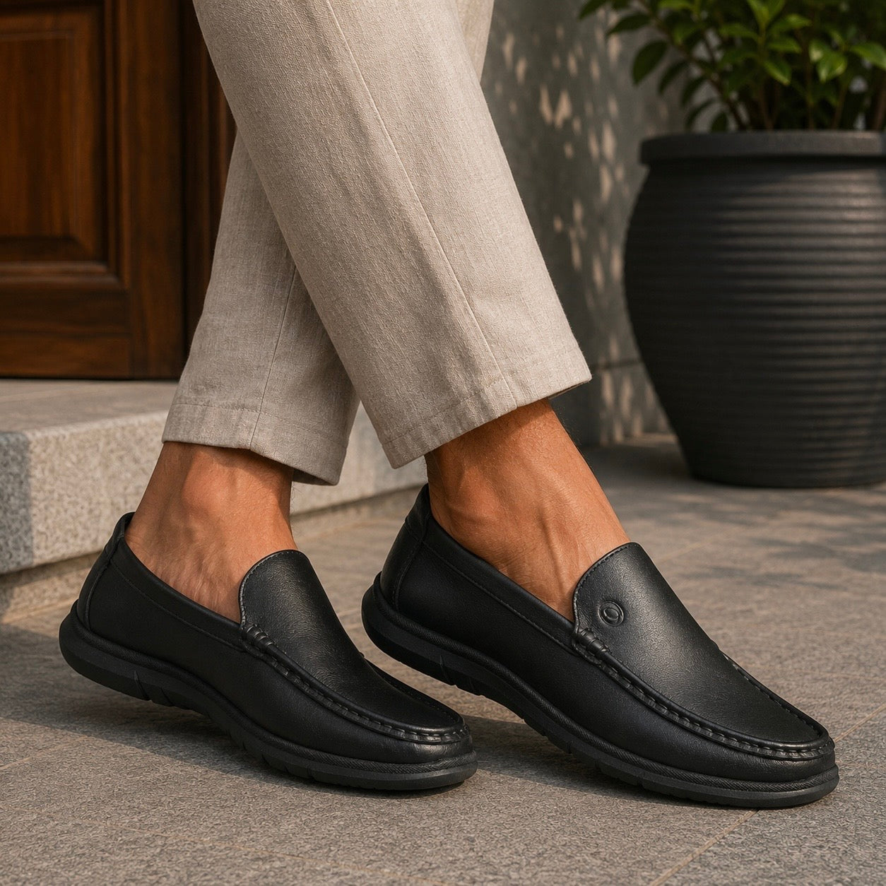 Neil Zero Gravity Lightweight Leather Slip On Sneakers - The Heels India