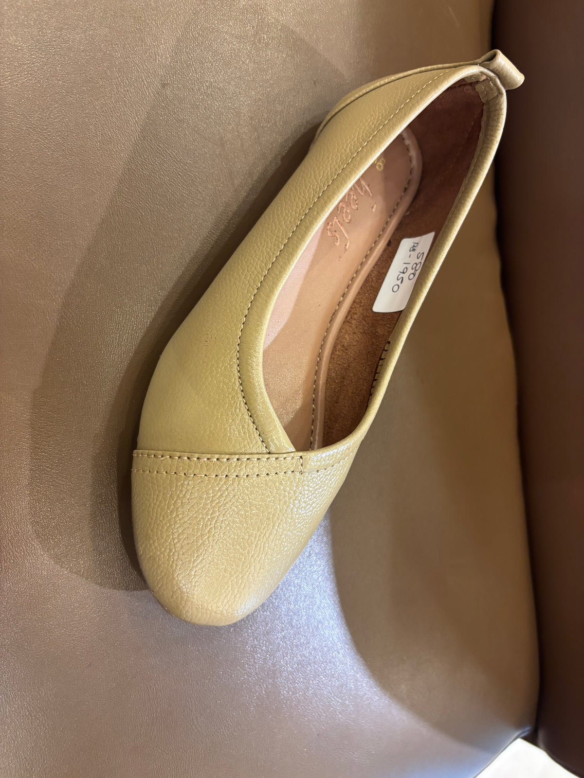 Kyra Leather Stitch Classic Flat Ballerinas