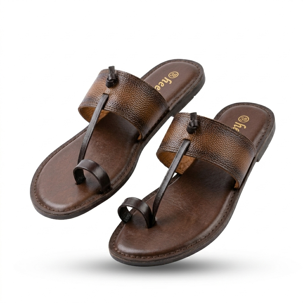 Blake Leather Thumb Kohlapuri Slippers - The Heels India