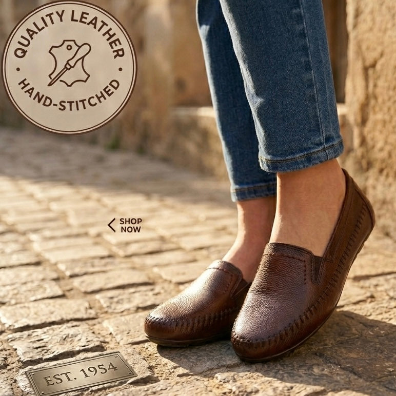 Lizzy Leather Classic Ballerinas - The Heels India