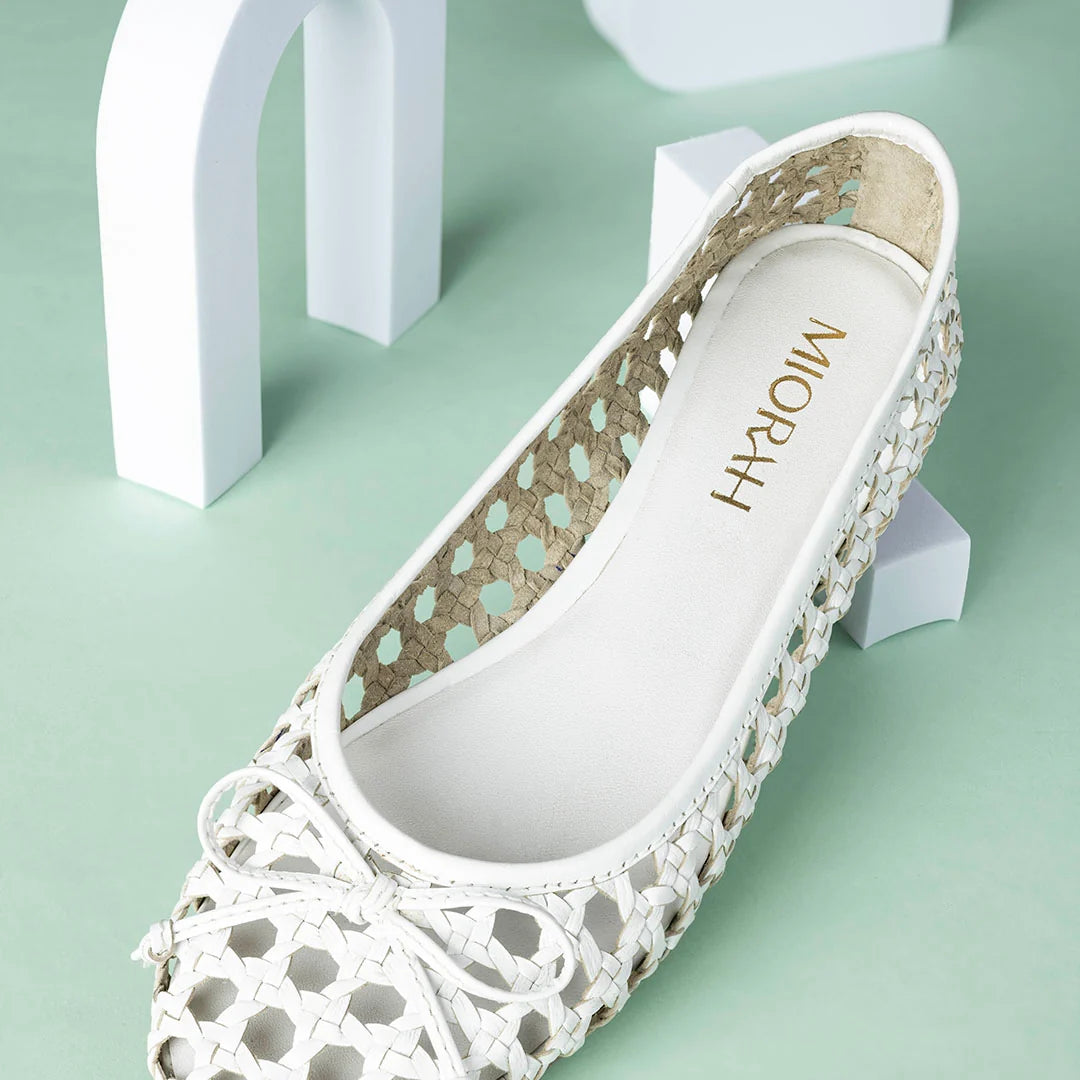 CELIA Premium Leather Weaving Ballerinas