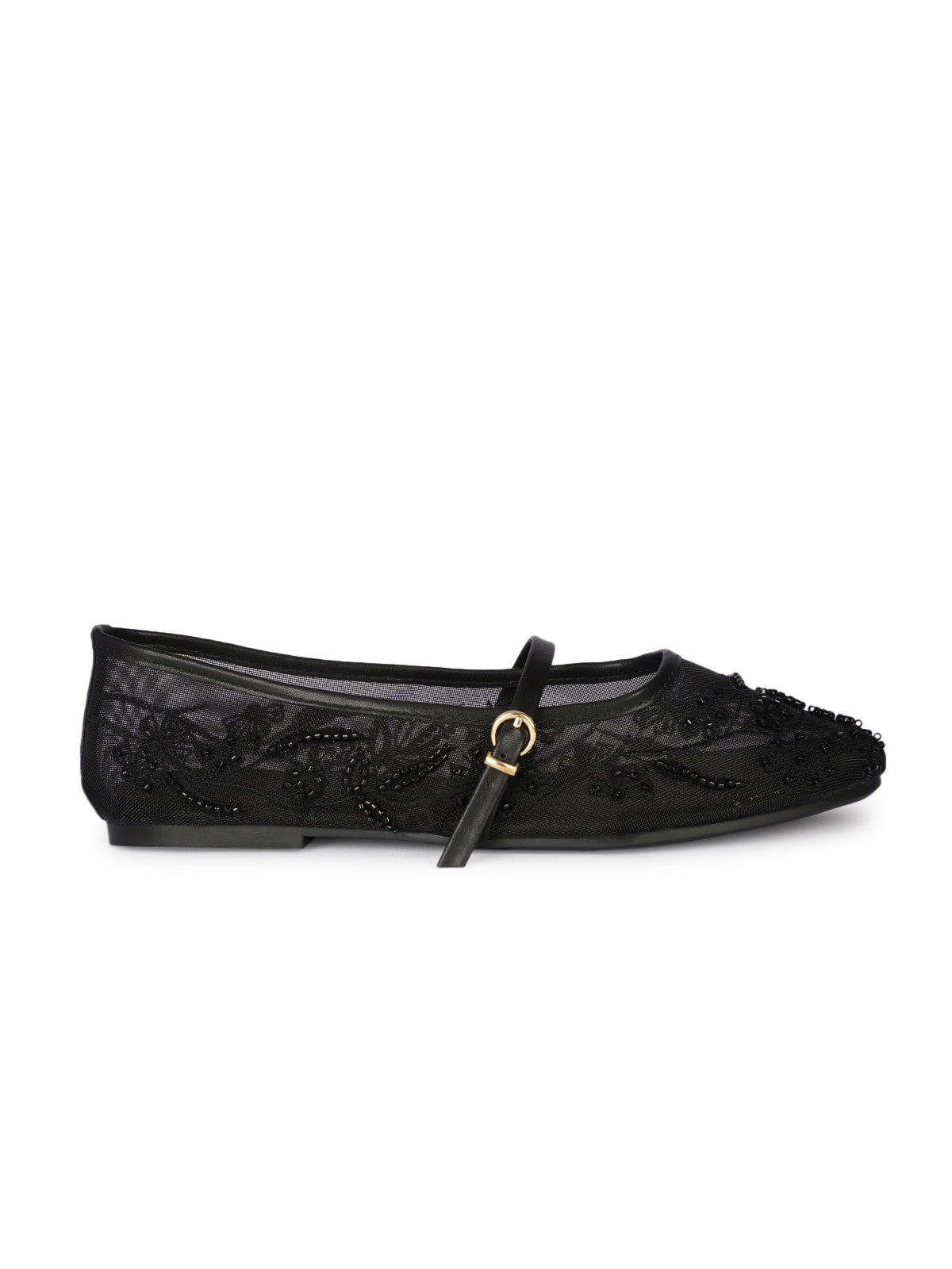Kresha Premium Embellished Flat Mary Jane Ballerinas