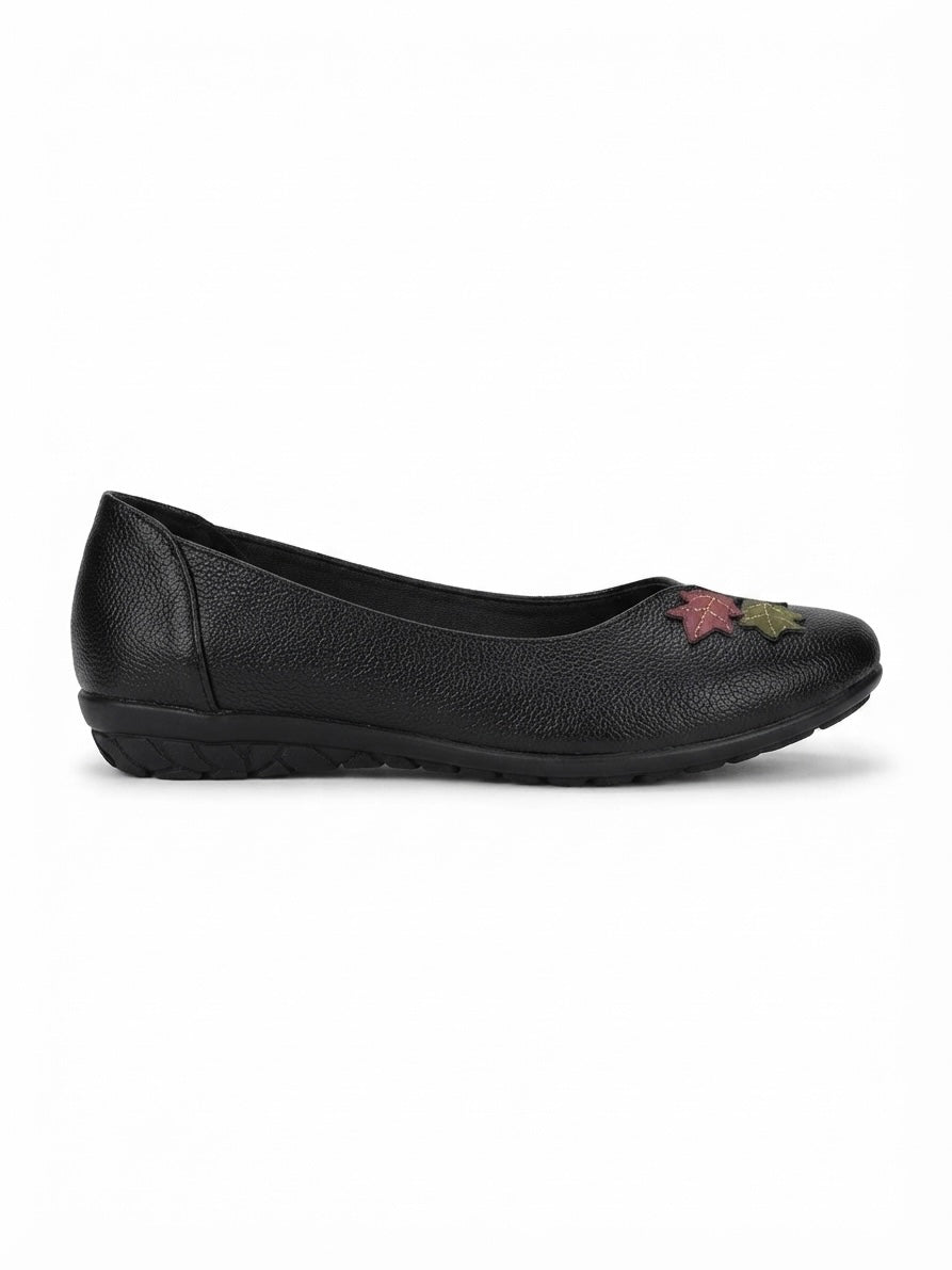 Maple Flora Leather Ballerinas