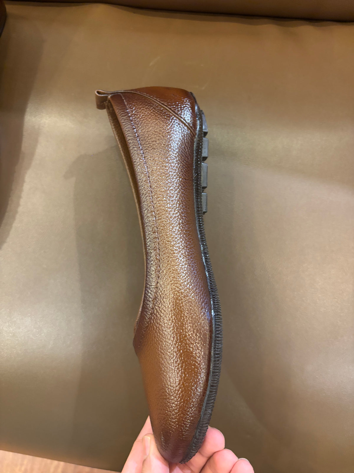 Kyra Leather Stitch Classic Flat Ballerinas